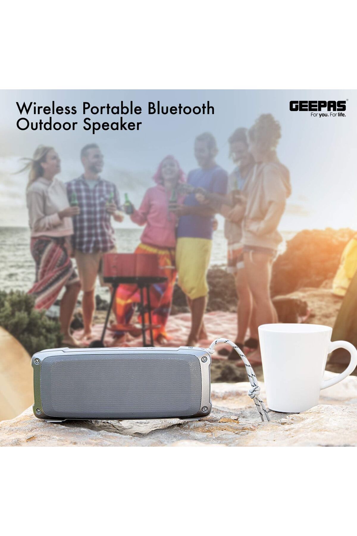 erorex-Rechargeable Portable Speaker Portable Handle With 1500 Mah Huge Battery Tws Connection And 4