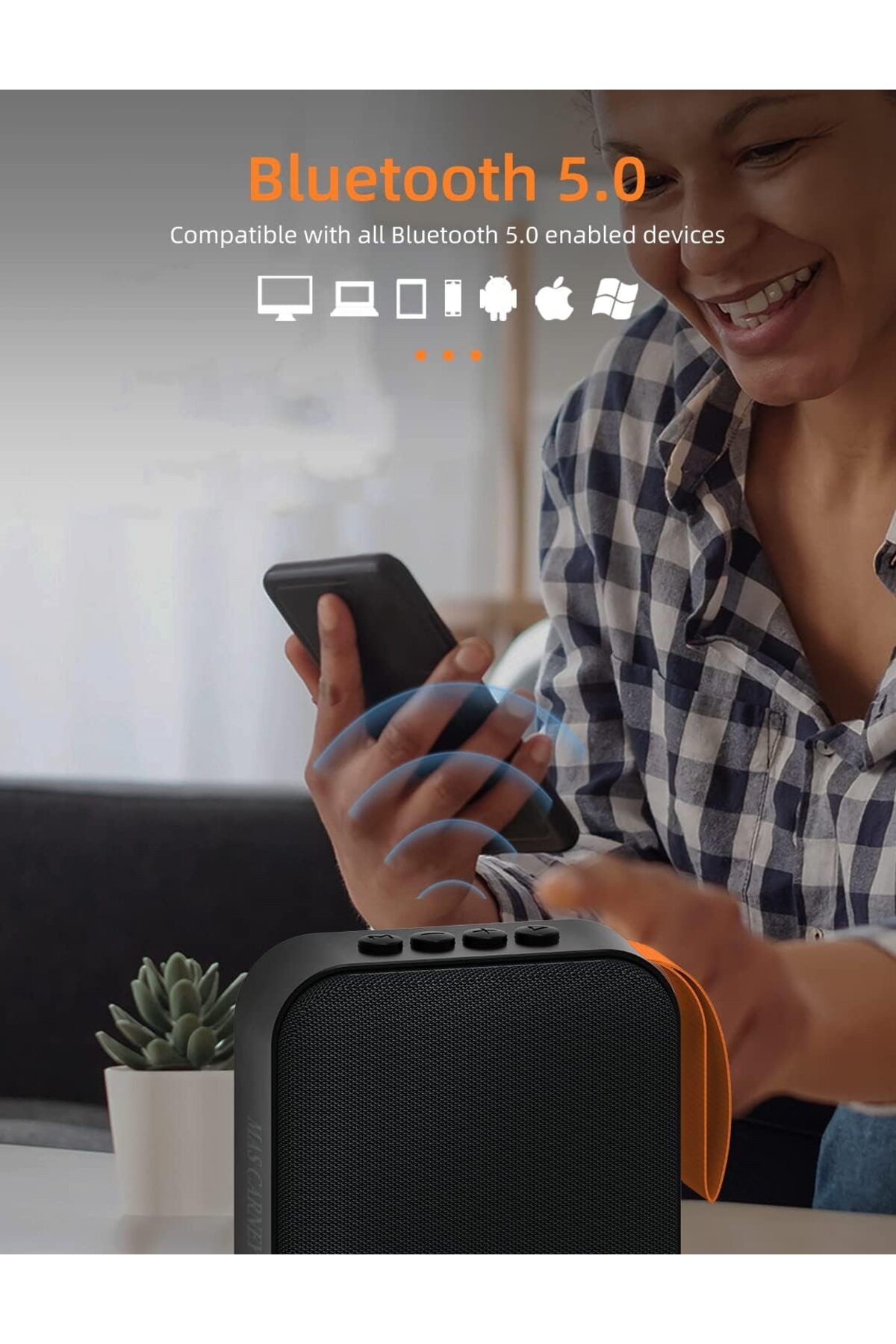 erorex-Bluetooth Speaker Creative Waves Vinyl Record Player Style Wireless Bluetooth Speaker With White 6