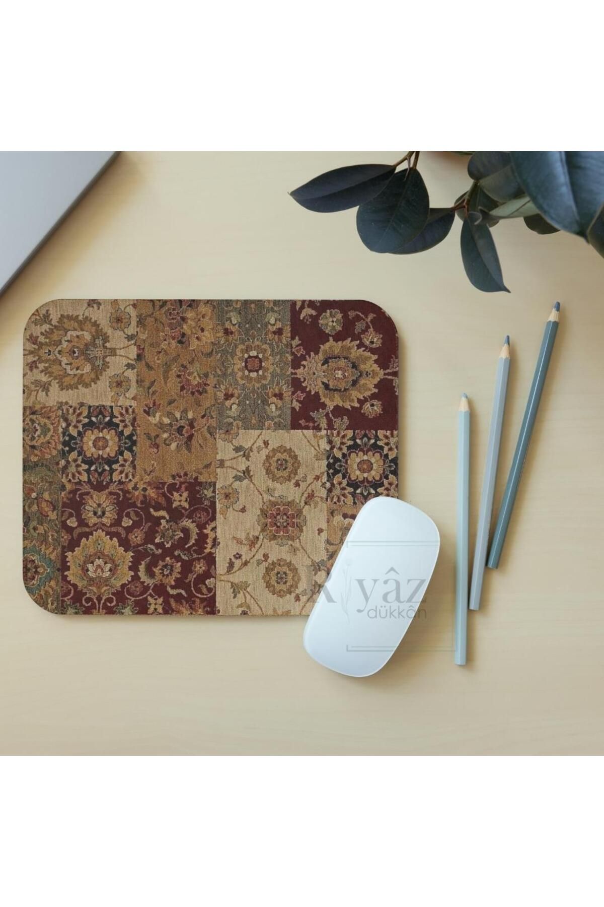 riyaz-Carpet Motif Pattern 6 - Rectangular Mouse Pad, 17.5 cm X 19.50 cm 1