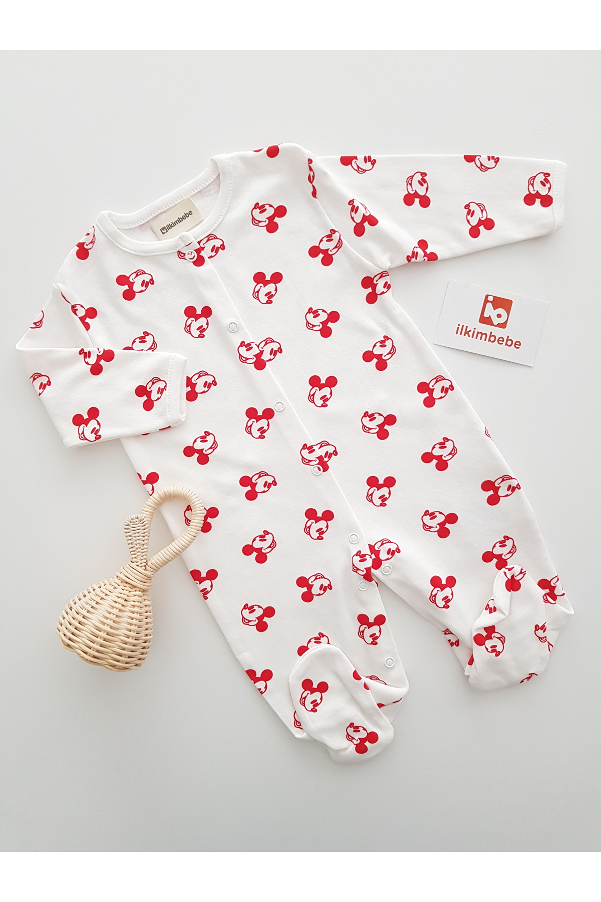 ib ilkimbebe Mickey 3lü Bebek Tulum Seti , %100 pamuklu fotoğrafı 4 (önizleme)