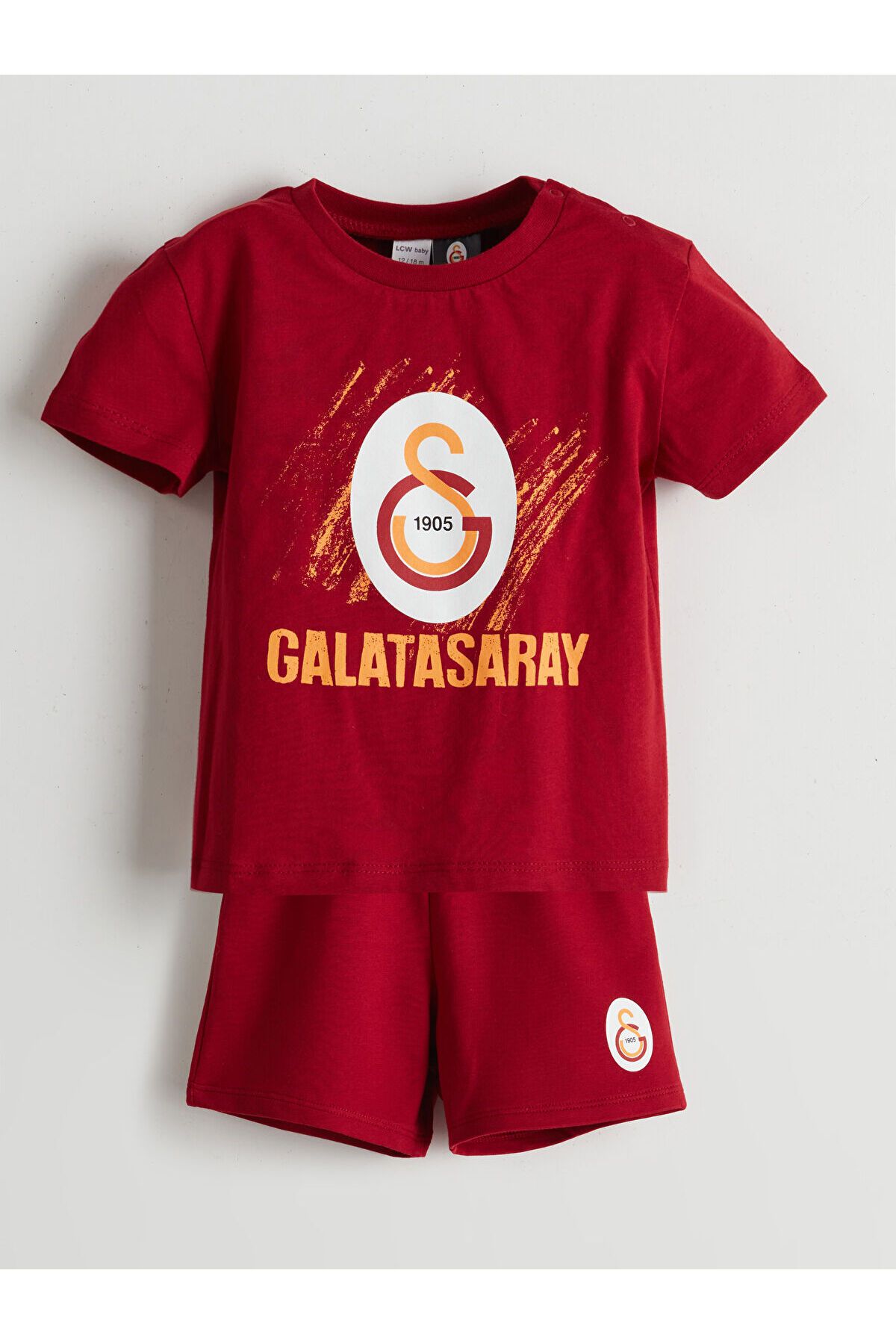 LC Waikiki LCWK Galatasaray Baskılı Erkek Bebek Şortlu Pijama Takımı