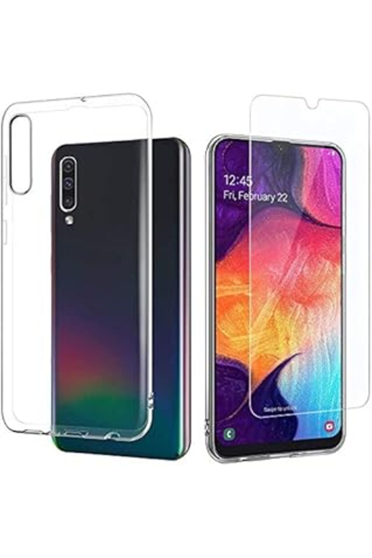 TBSProjects By Conners Samsung Galaxy A50 Cam Ekran Koruyucu Crystal Clear Silikon Şeffaf