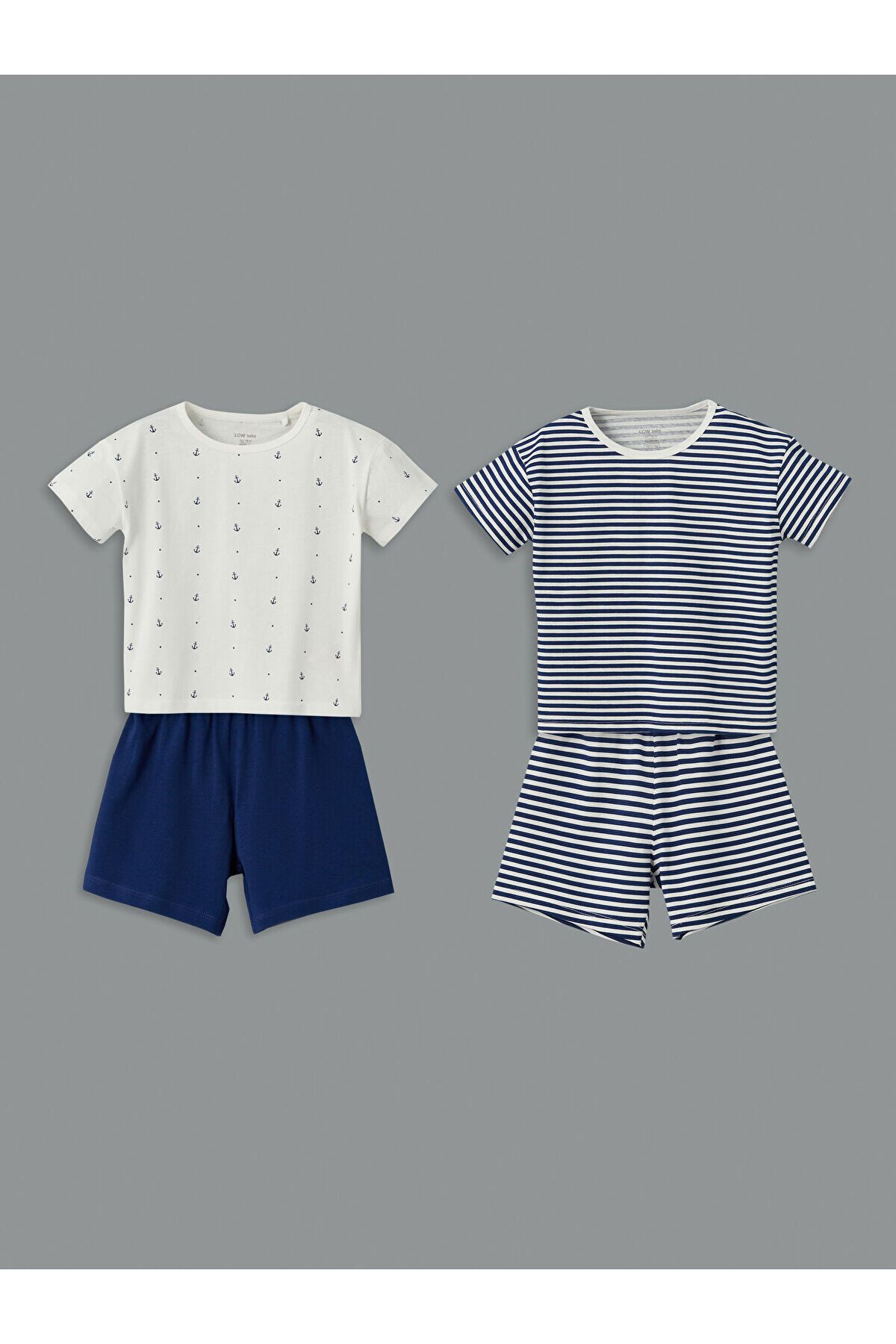 LC Waikiki Pamuklu Erkek Bebek Şortlu Pijama Takım 2'li