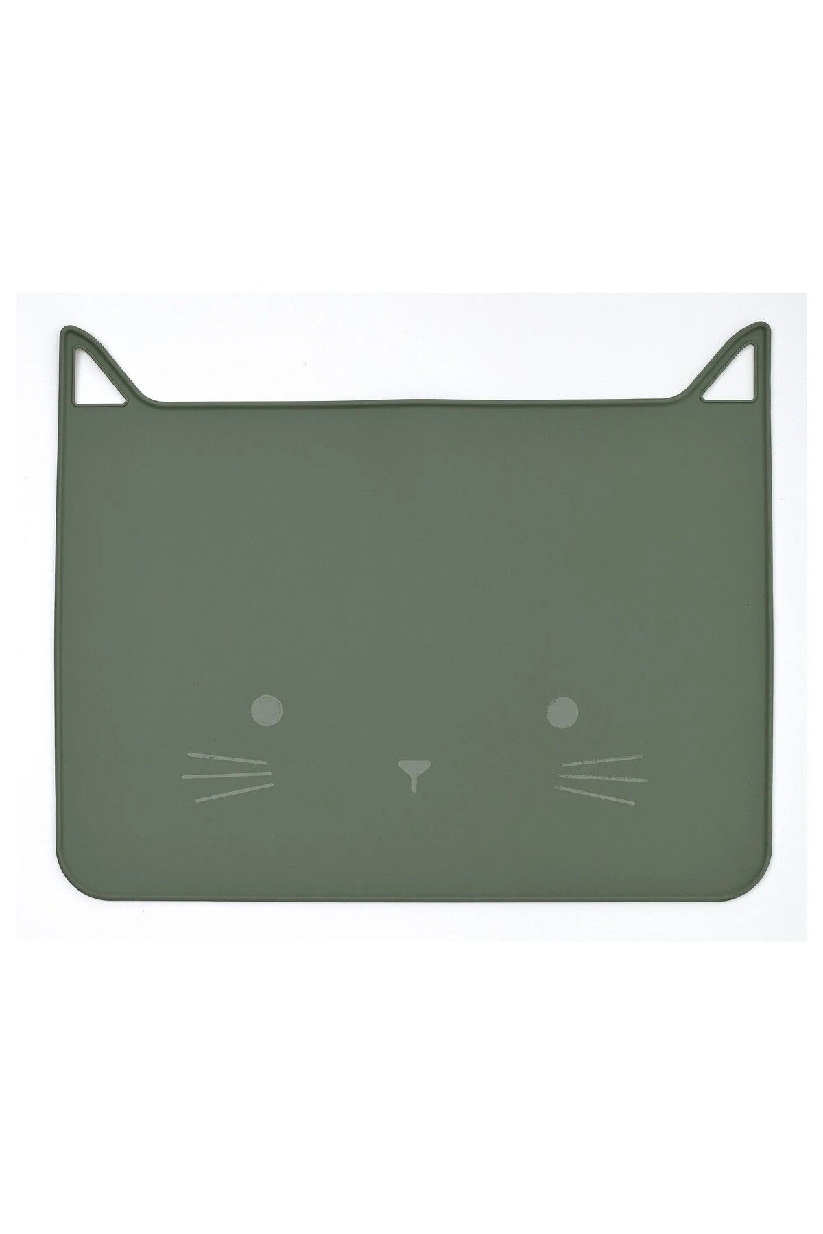 IKEA Çocuk Amerikan Servisi 30x40 Cm İkea Silikon Kedi Desenli Amerikan Servis Yeşil Renk