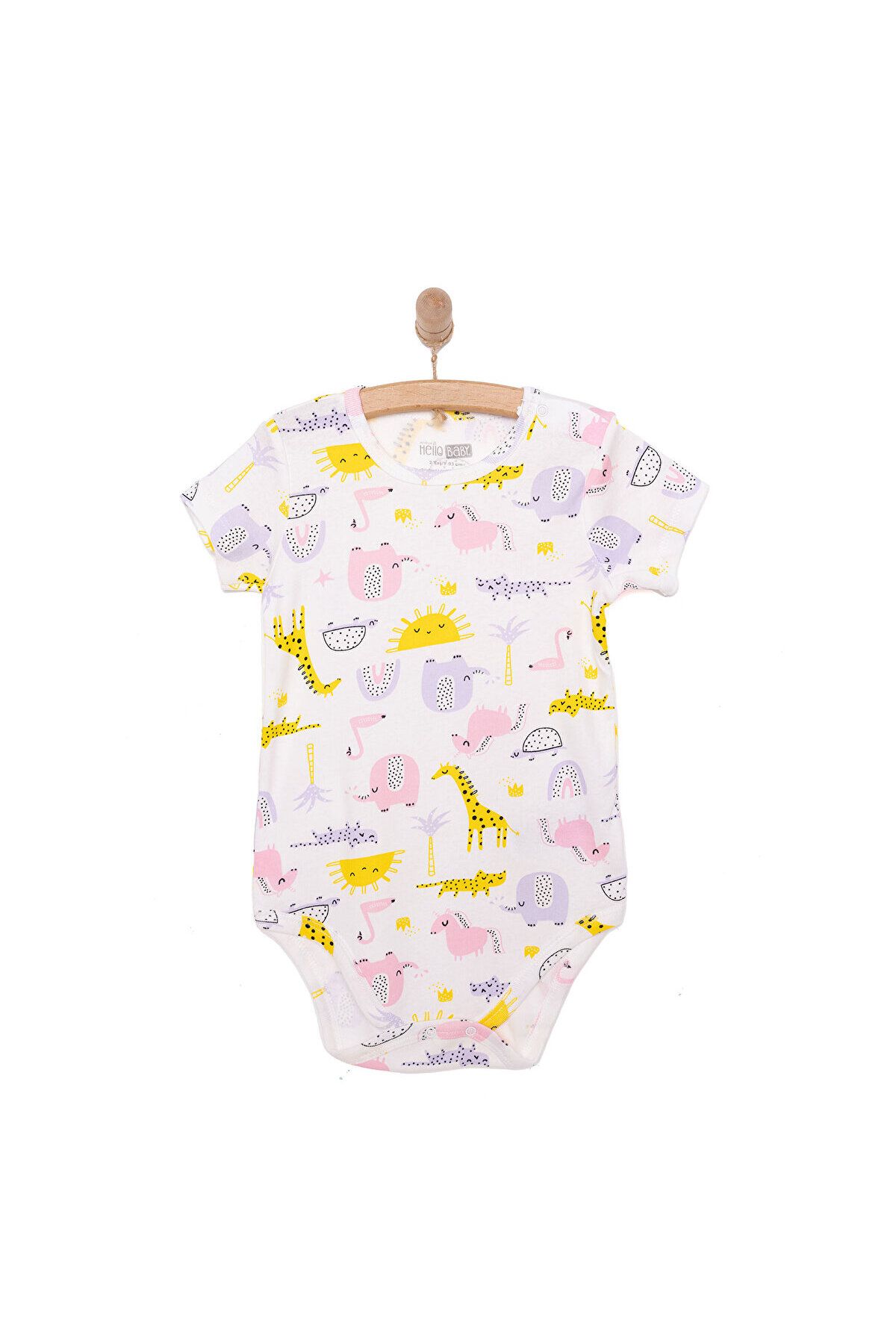 HelloBaby Animals بدن آستین کوتاه ebebek Hello Baby