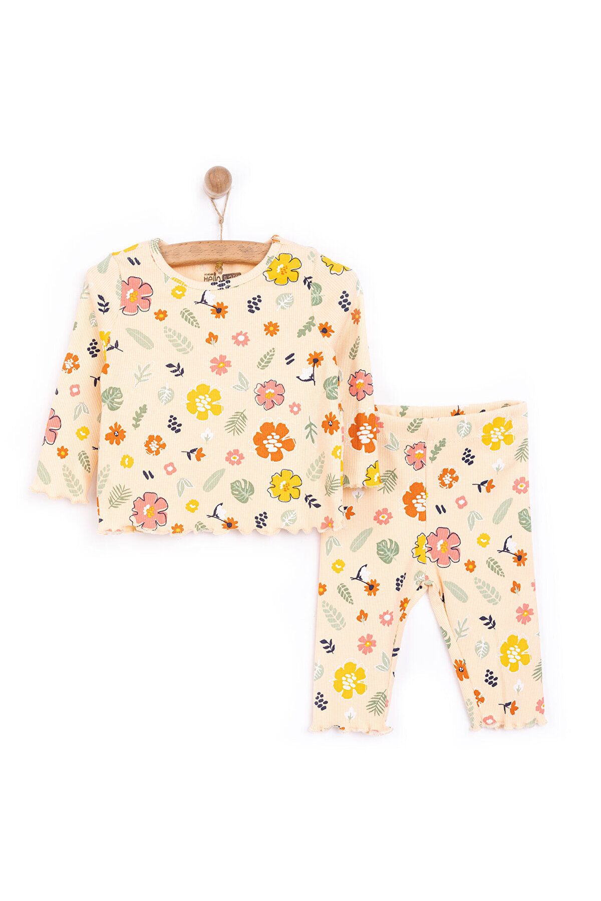 ست لباس خواب آستین بلند دخترانه HelloBaby طرح گلدار ebebek Hello Baby