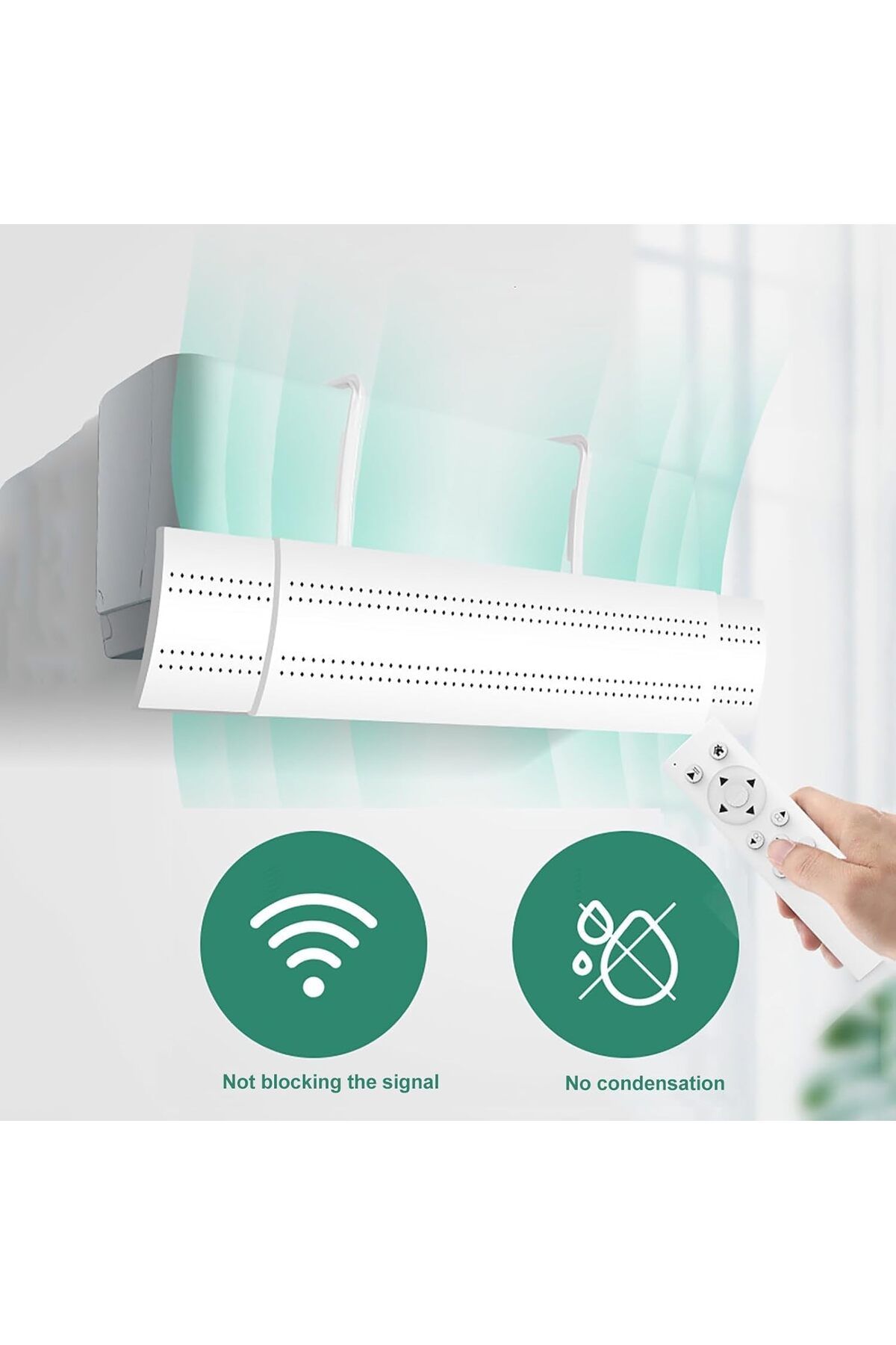 erorex-Split Ac Adjustable Flow Deflector Air Flow Deflector Length 60 125 Cm Width 20 Cm Wind Shield 7