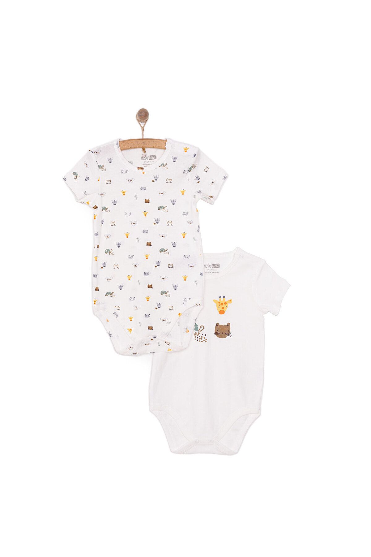 ebebek Hello Baby HelloBaby Unisex 2li Kısa Kol Body Unisex