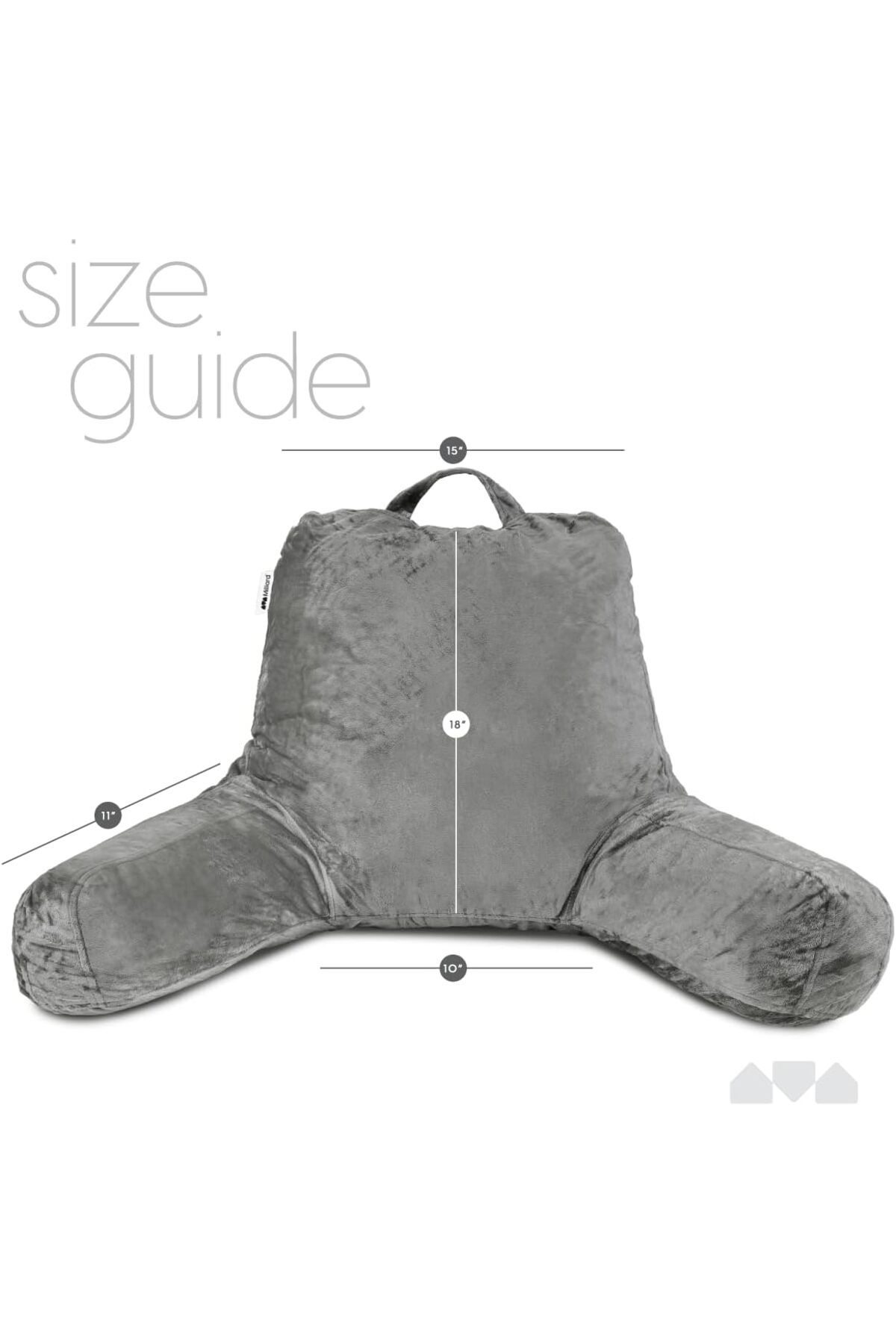 erorex-Standard 46Cm Reading Pillow With Shredded Memory Foam Great As Backrest For Books Or Gaming 46Cm X 6