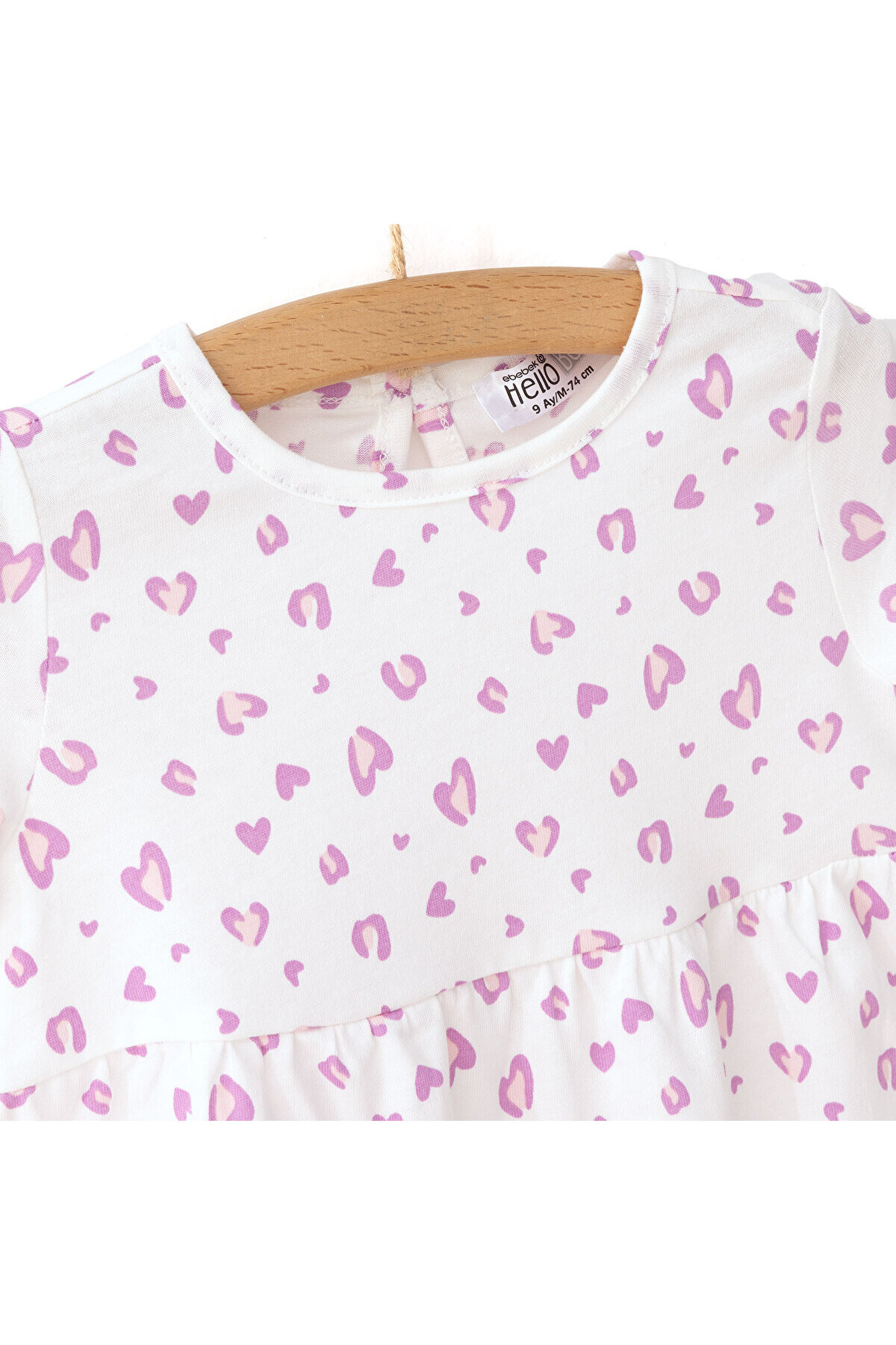 ebebek Hello Baby HelloBaby Basic Kız Leopar Desenli Elbise Kız Bebek fotoğrafı 3 (önizleme)