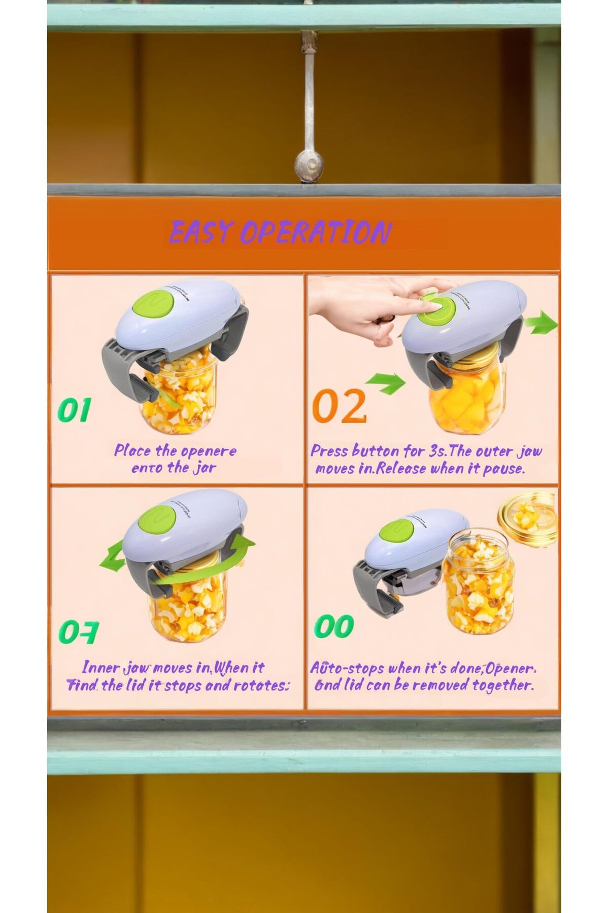 erorex-Electric Jar Opener Automatic Prime Choice For Seniors With Arthritis And Weak Hands Effortless 6