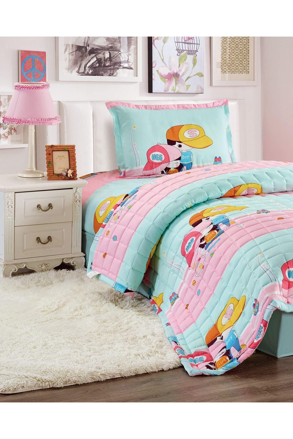 erorex-Kids Compressed Comforter Set Reversible Bedding Set For Boys Soft Breathable 3Pcs Single Size 150 2