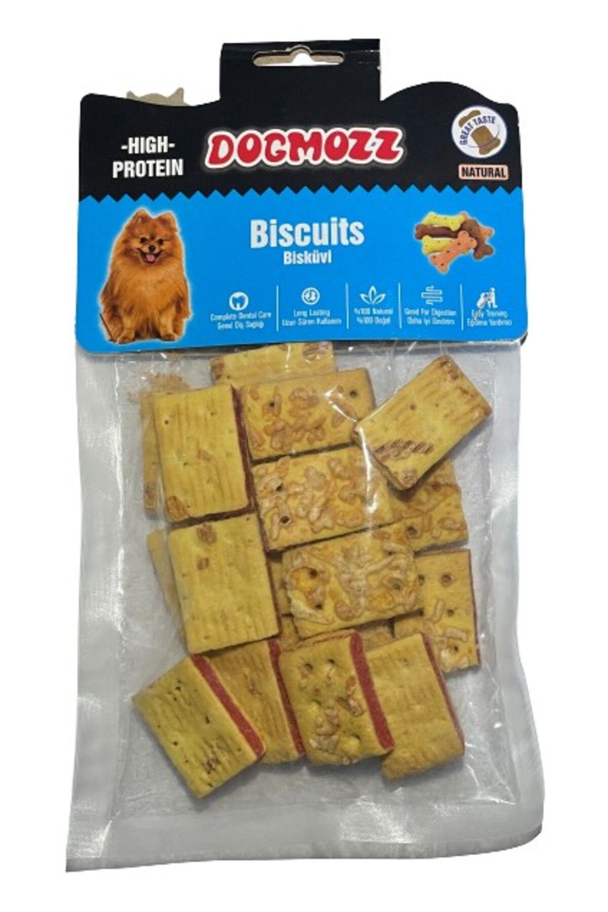 Orqinel Dogmozz Cheddar Peynirli Kare Köpek Ödül Bisküvisi 500 gr