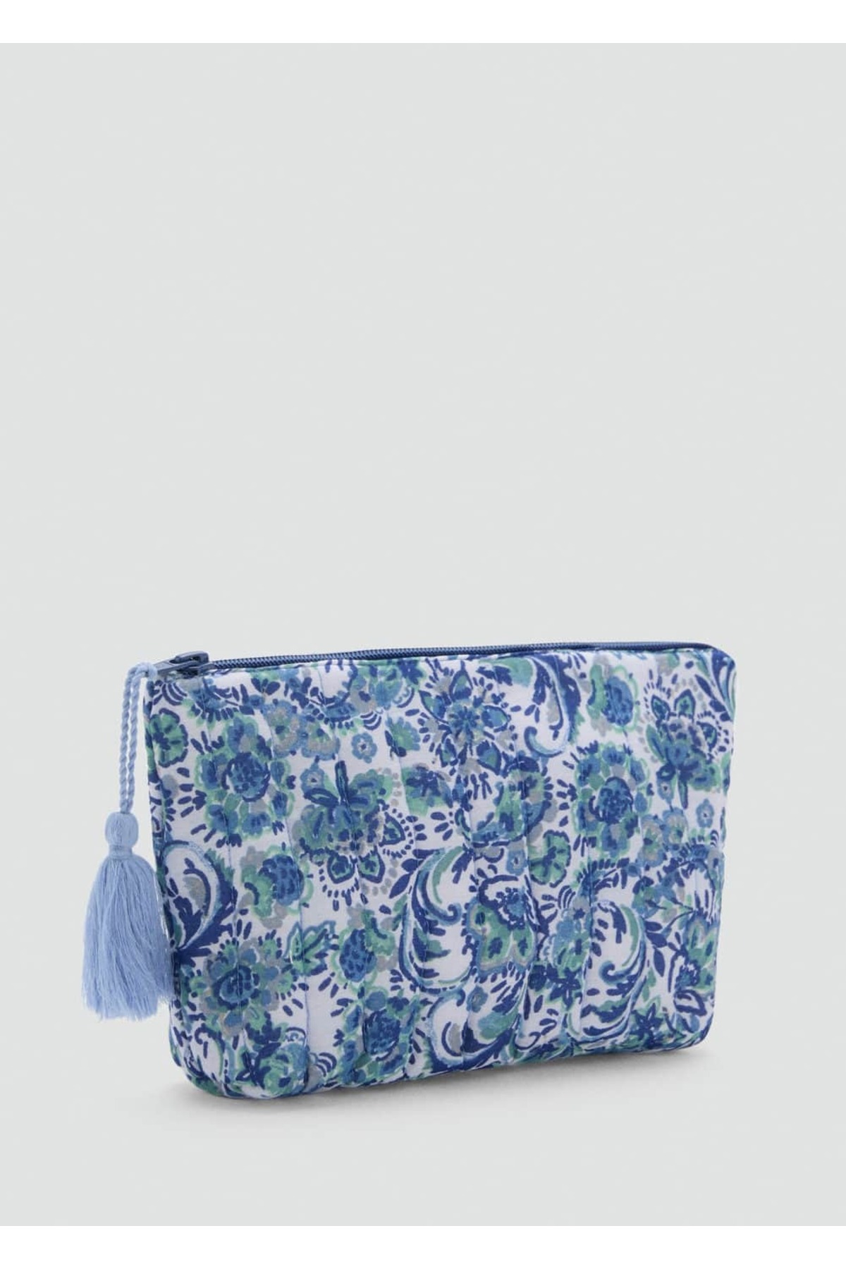 Dolgu desenli kozmetik çantası