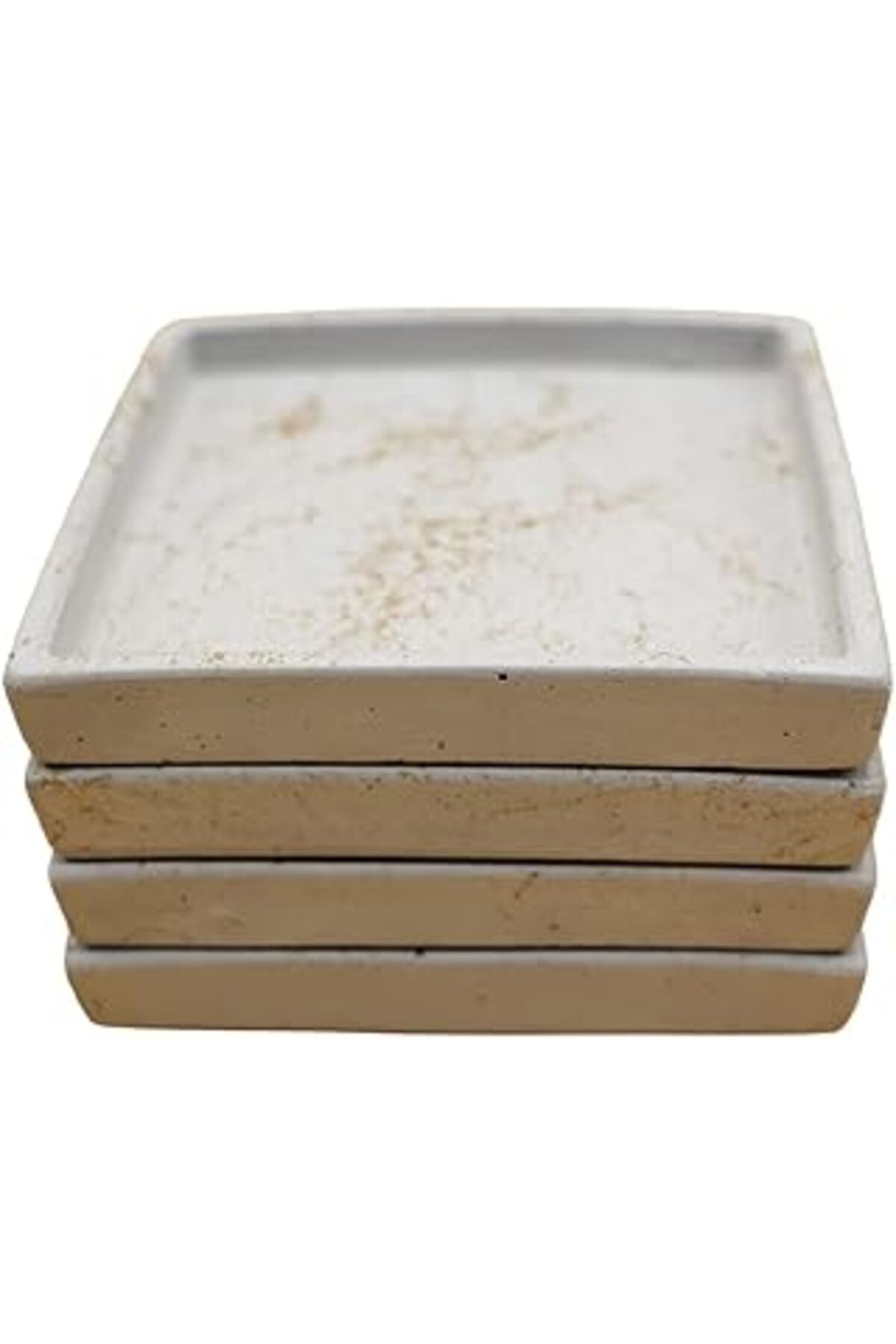 Hepta Collection Bubigo Kare Beton Bardak Altlığı | Gold 4’Lü Btg-1