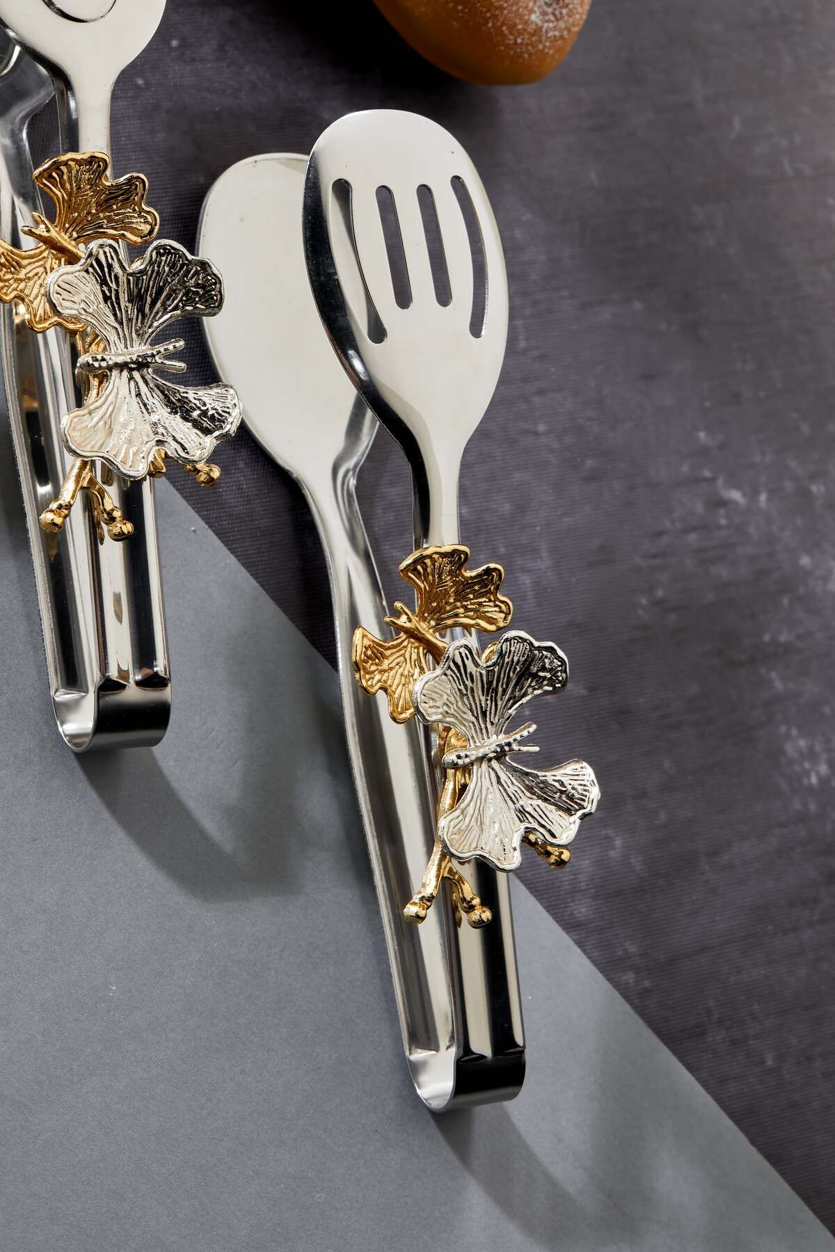 Milenay-Set of 3 Premium Decorative Serving Tongs - Butterfly Detail, Elegance and Functionality Together 7