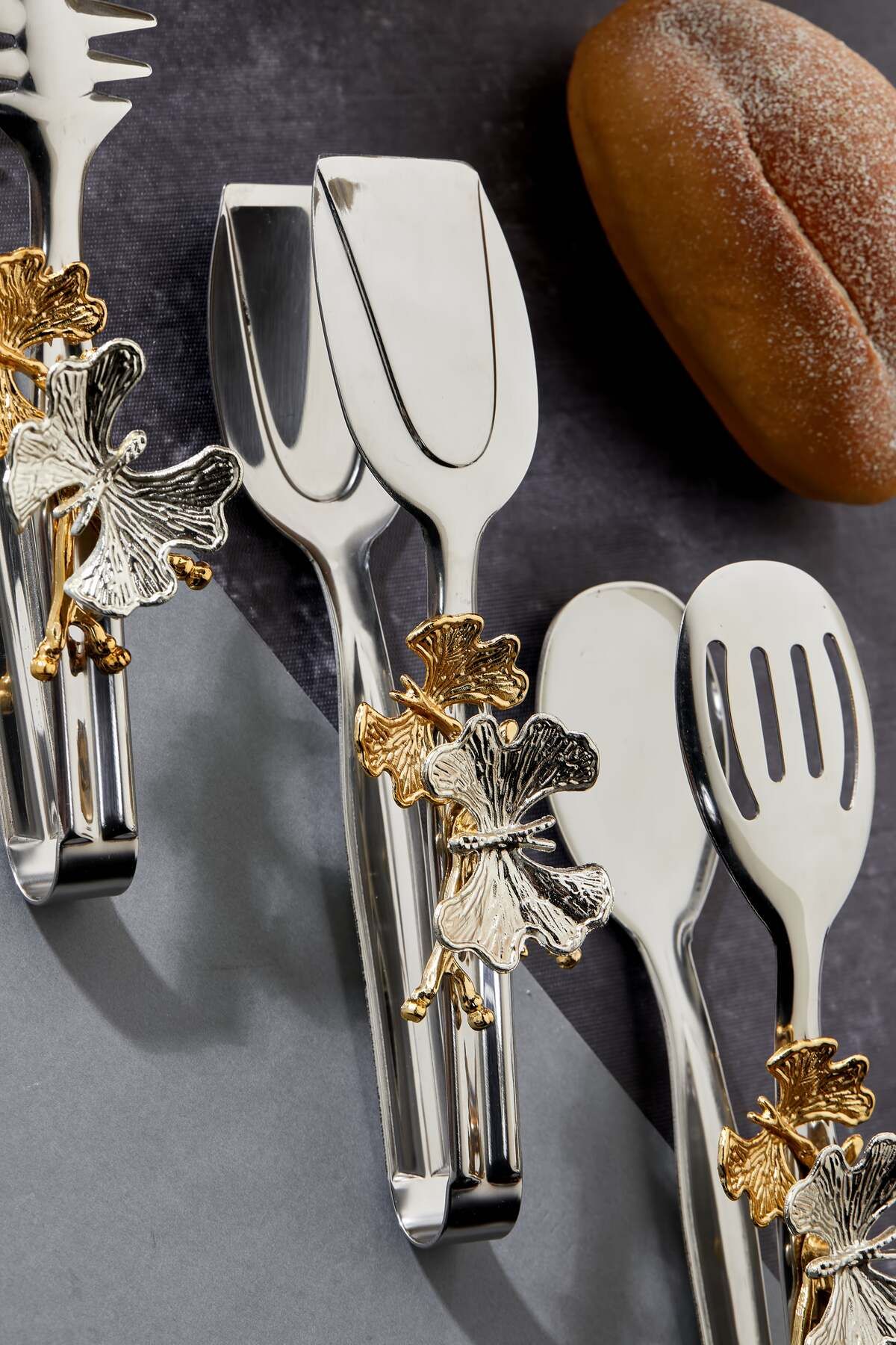 Milenay-Set of 3 Premium Decorative Serving Tongs - Butterfly Detail, Elegance and Functionality Together 5