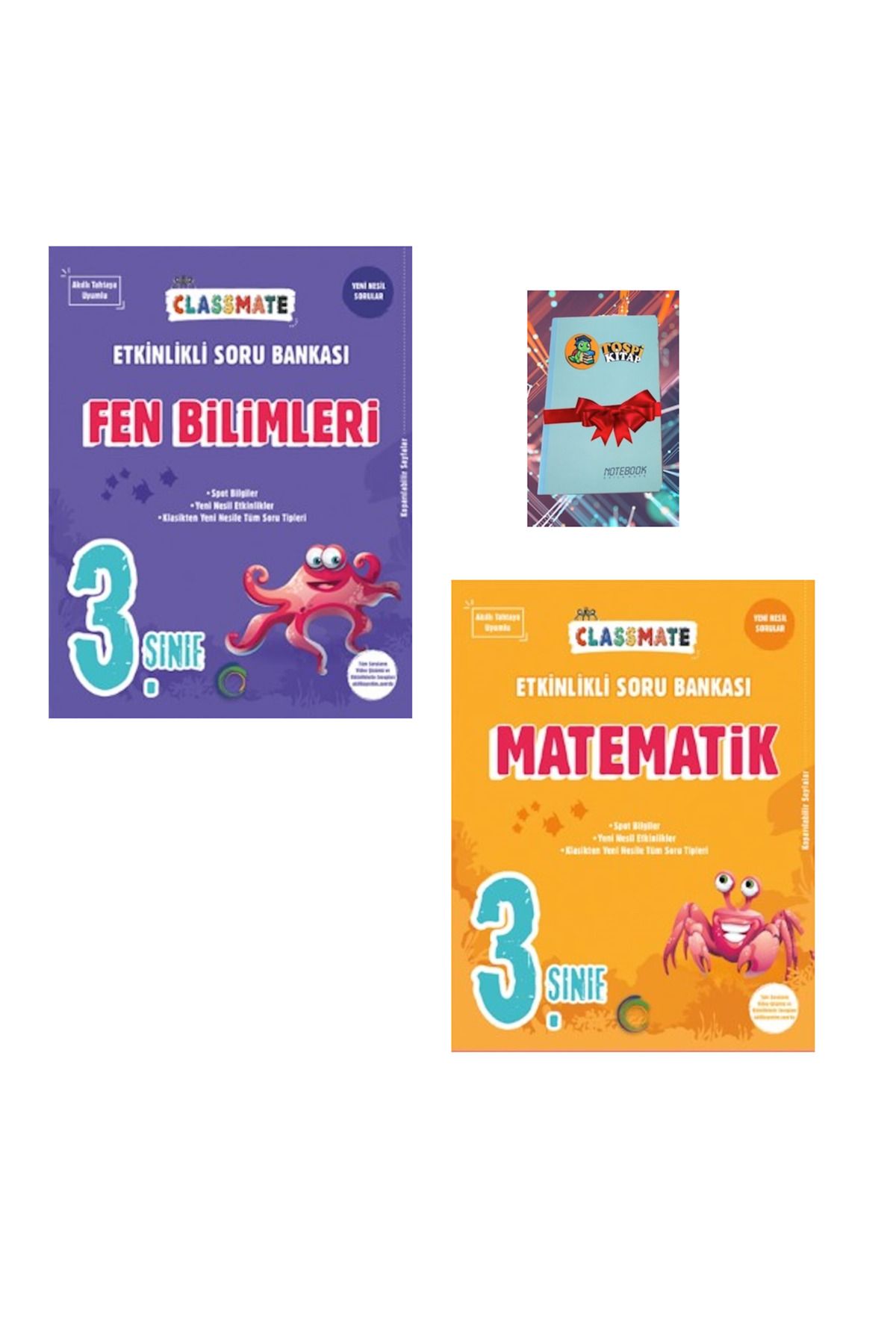 Okyanus Yayıncılık 3. Sınıf CLASSMATE MATEMATİK + FEN BİLİMLERİ Soru Bankası (DEFTER HEDİYE) TOSPK112