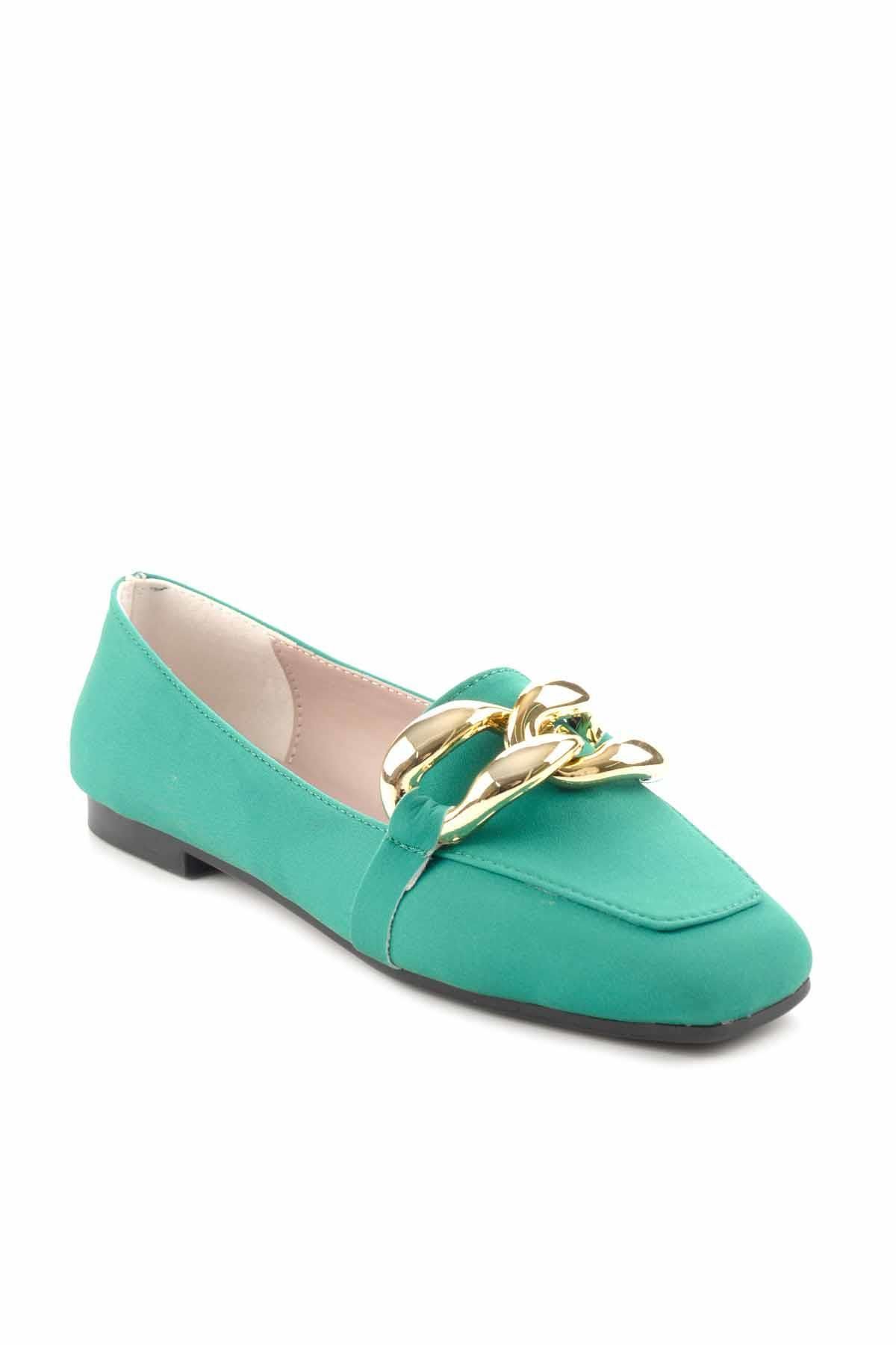 Bambi-Γυναικεία Loafer Παπούτσια Ματ Πράσινα Κ 01641166309 3