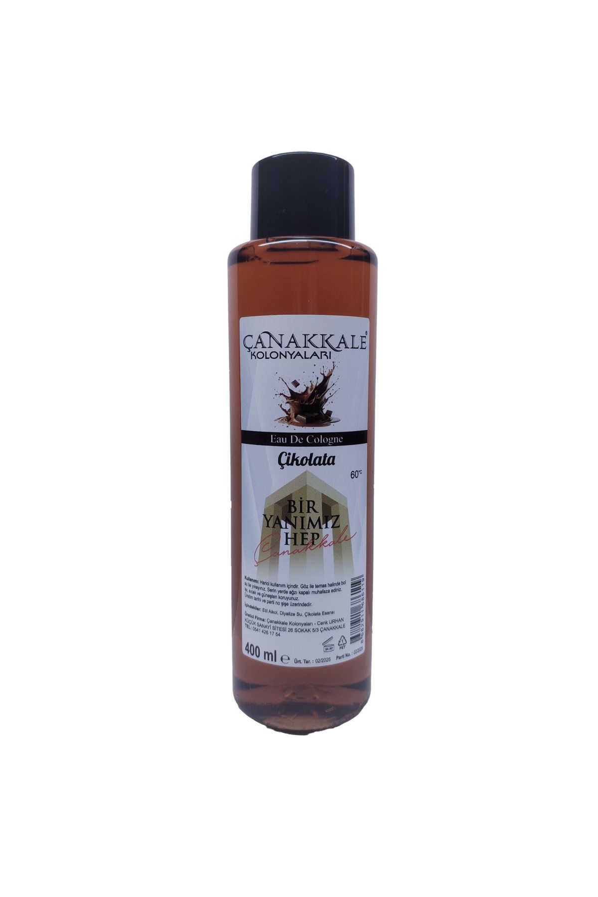 ÇANAKKALE kolonyaları Çikolata Kolonyası - 400 Ml - (pet Şişe)