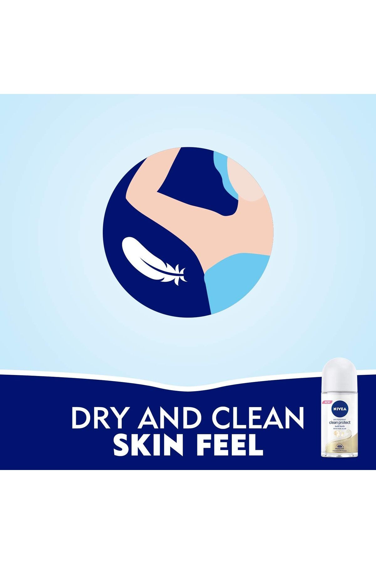 NIVEA-Clean Protect Roll On Deodorant With Alum 50ml X 6 4