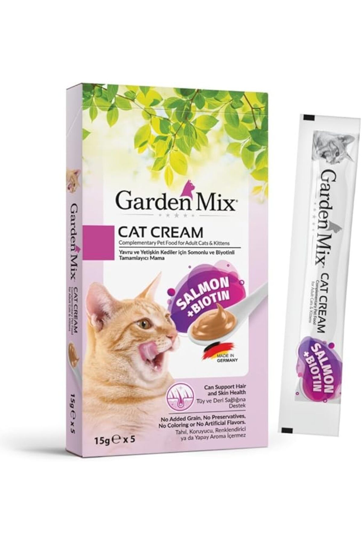 Furlo Gardenmix Garden Mıx Kedi Kreması Somon+Biotin 15Gr X 5 Adet