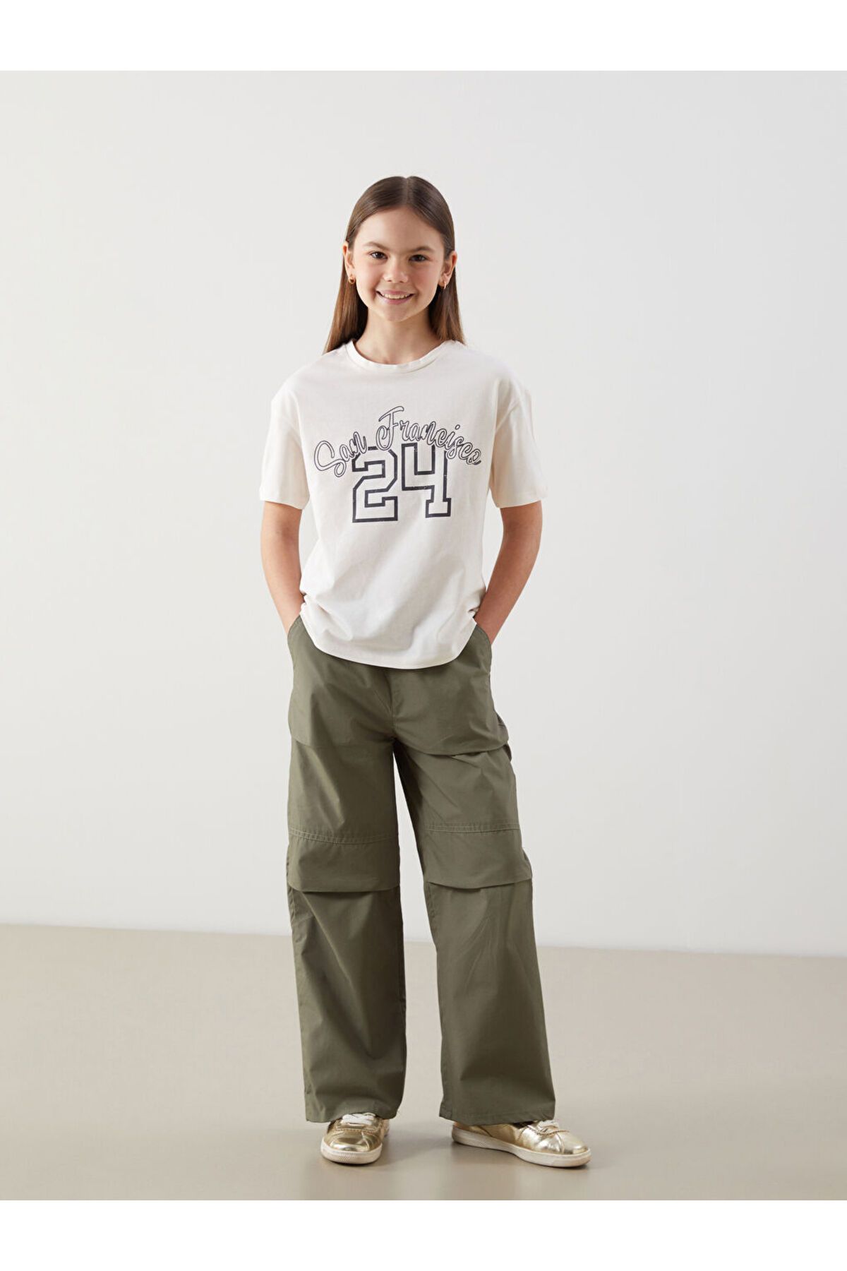 LC Waikiki-LCW Girl's Trousers with Elastic Waist 1