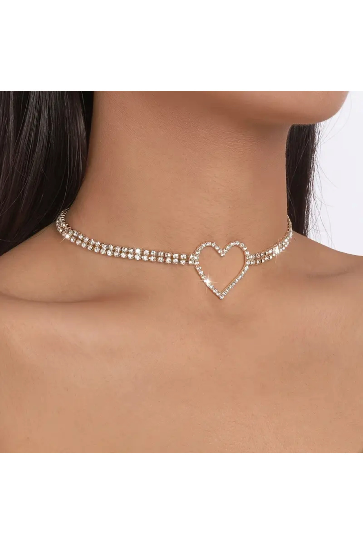 Kalpli Su yolu Gerdanlık Choker Kalpli Zarif Kolye, Hediye Kolye
