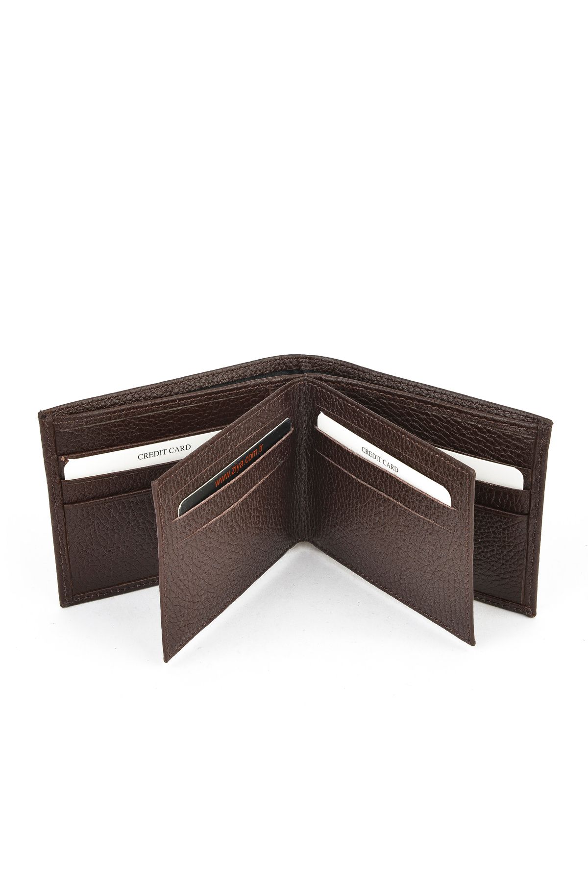 Ziya-Men's Genuine Leather Wallet 1519841 Zyk02 Brown Color 4