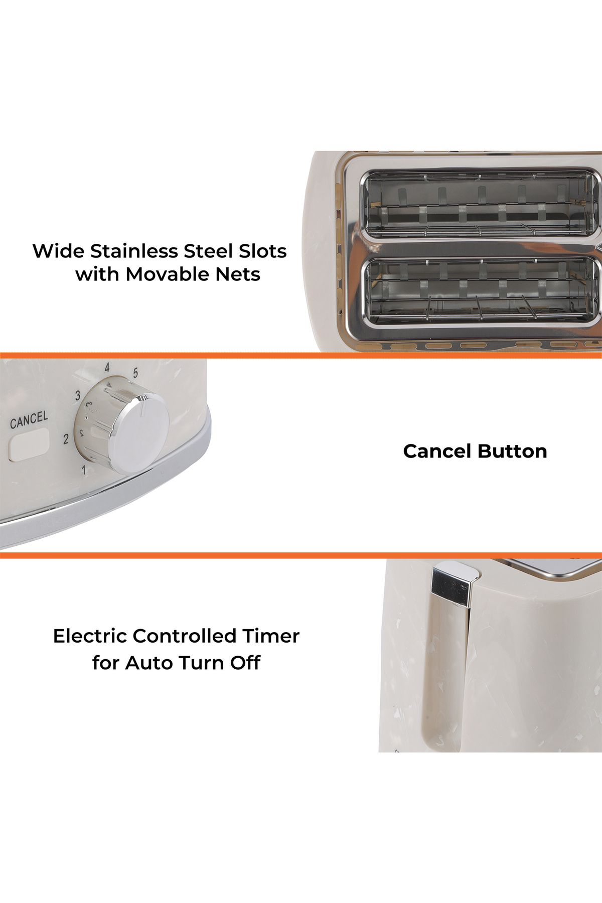 Geepas-Bread Toaster 2 Slice Slot| 7 Adjustable Browning Control and Removable Crumb Tray, Cancel Button| 6