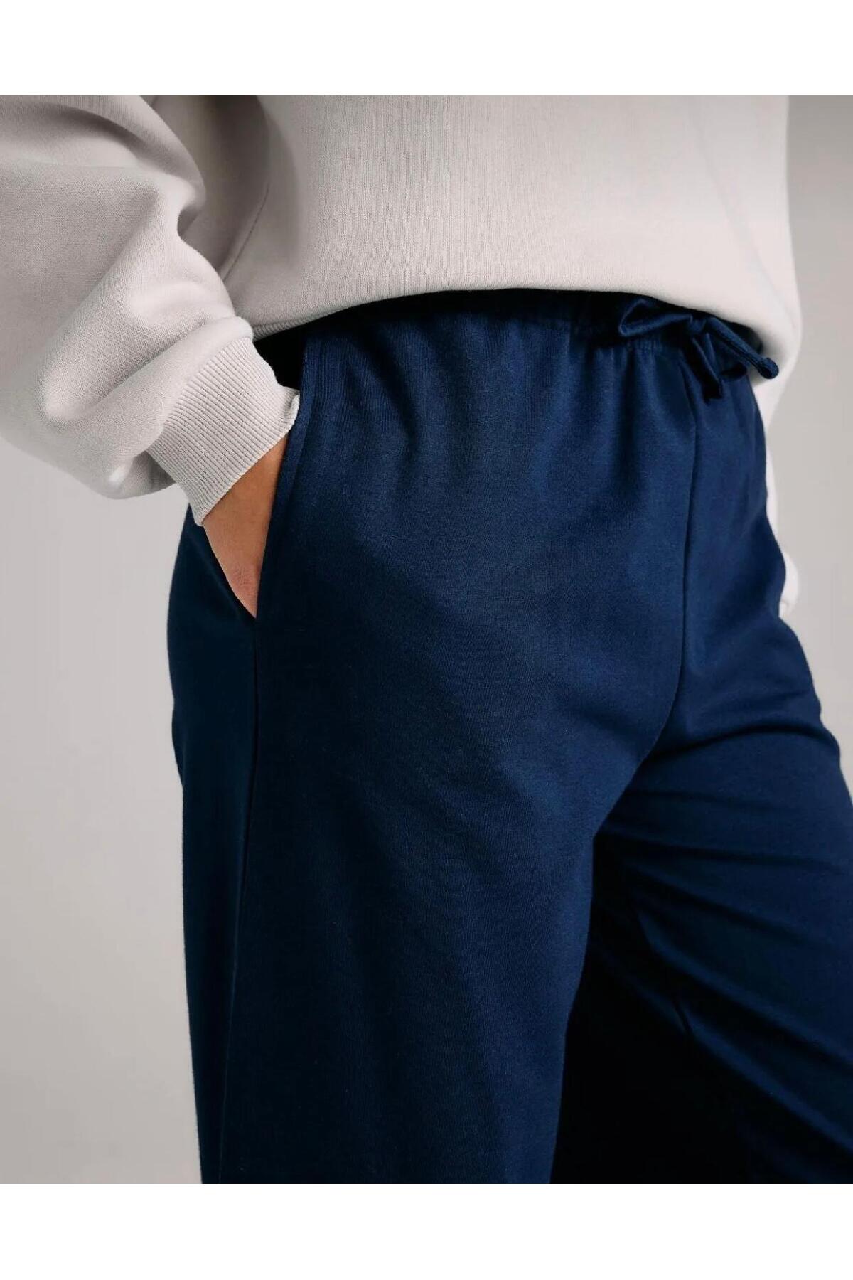 UYN SPORT Düz Paça Baggy Kesim Rahat Giyim Eşofman Altı görsel 3