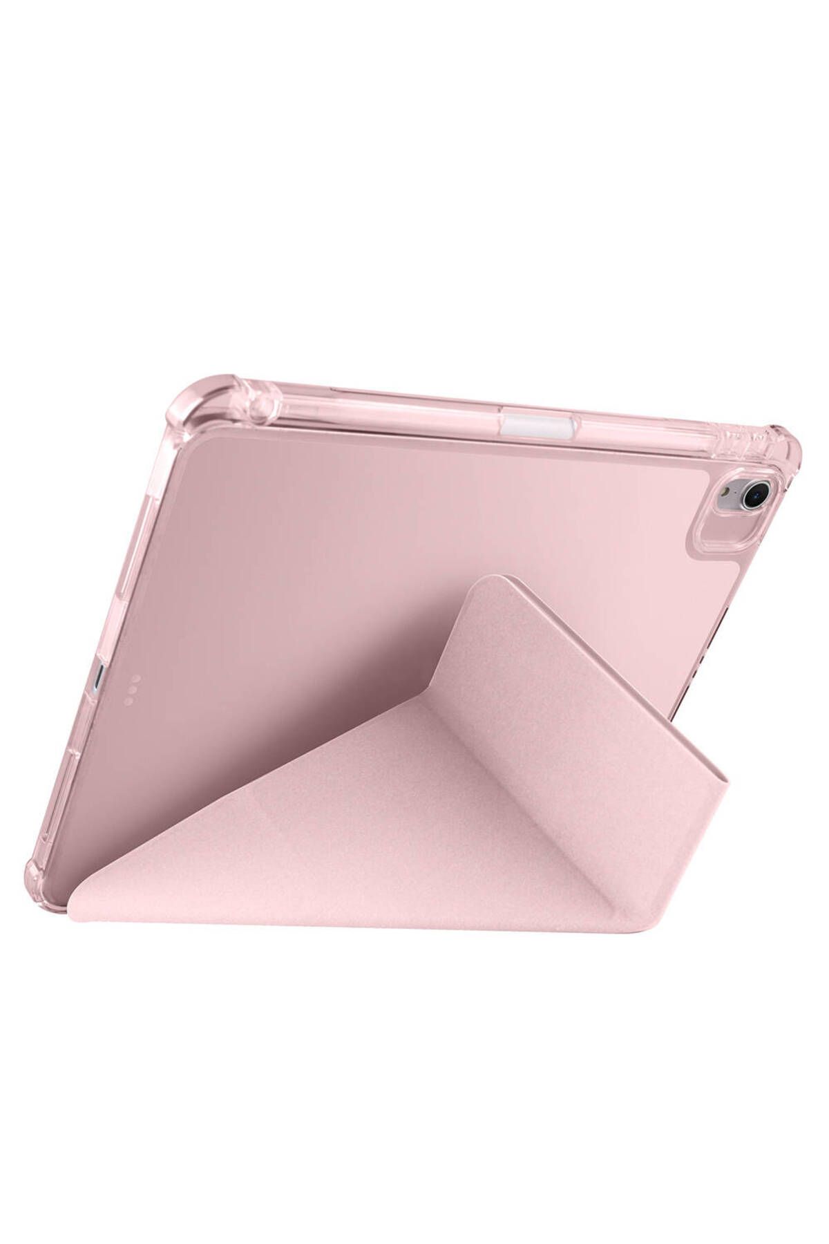Alan Tech-iPad Air 11 2025 M3 Case Zore Tri Folding Stand Case with Pen Compartment - Navy Blue 8