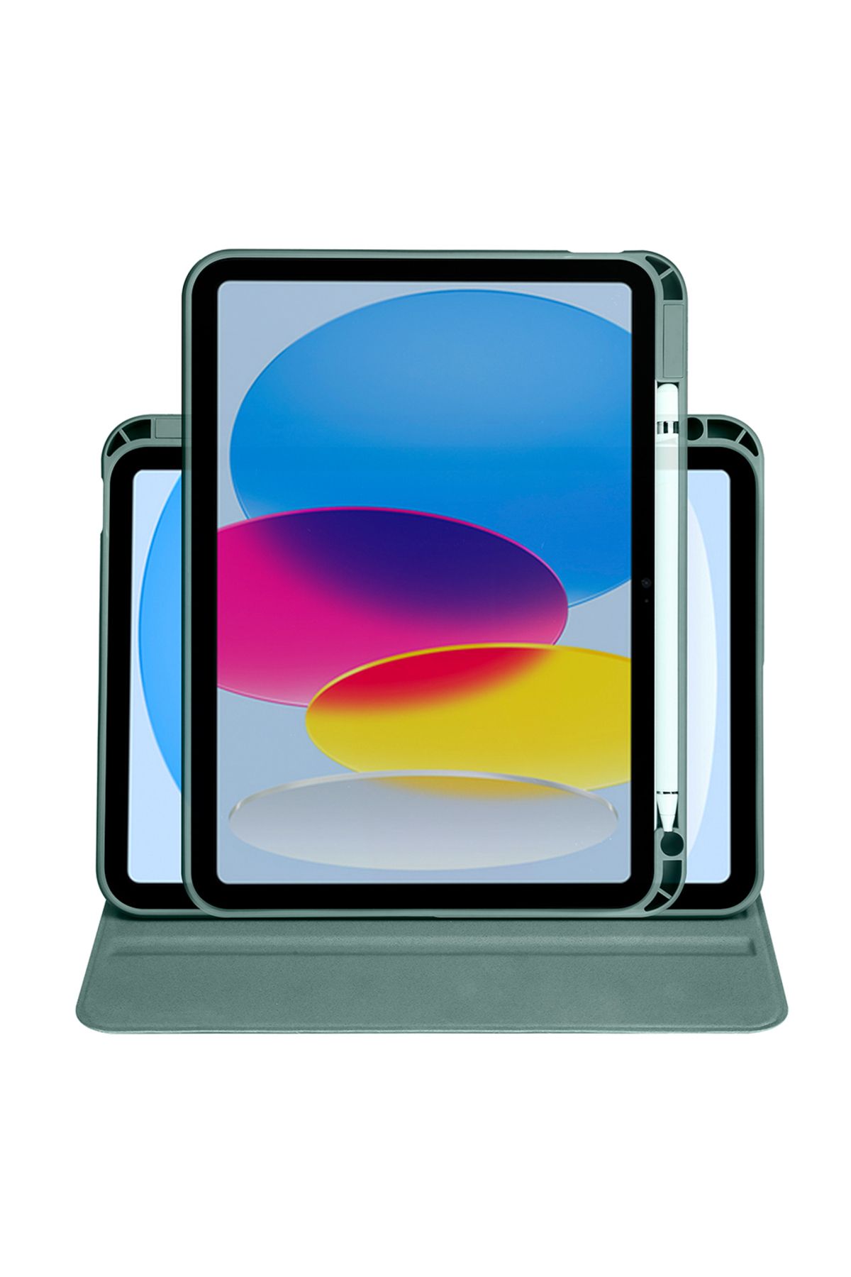 tekno grup-iPad 11Th Generation 2025 Case Zore Thermal Rotatable Stand Case with Pen Compartment - Navy Blue 6
