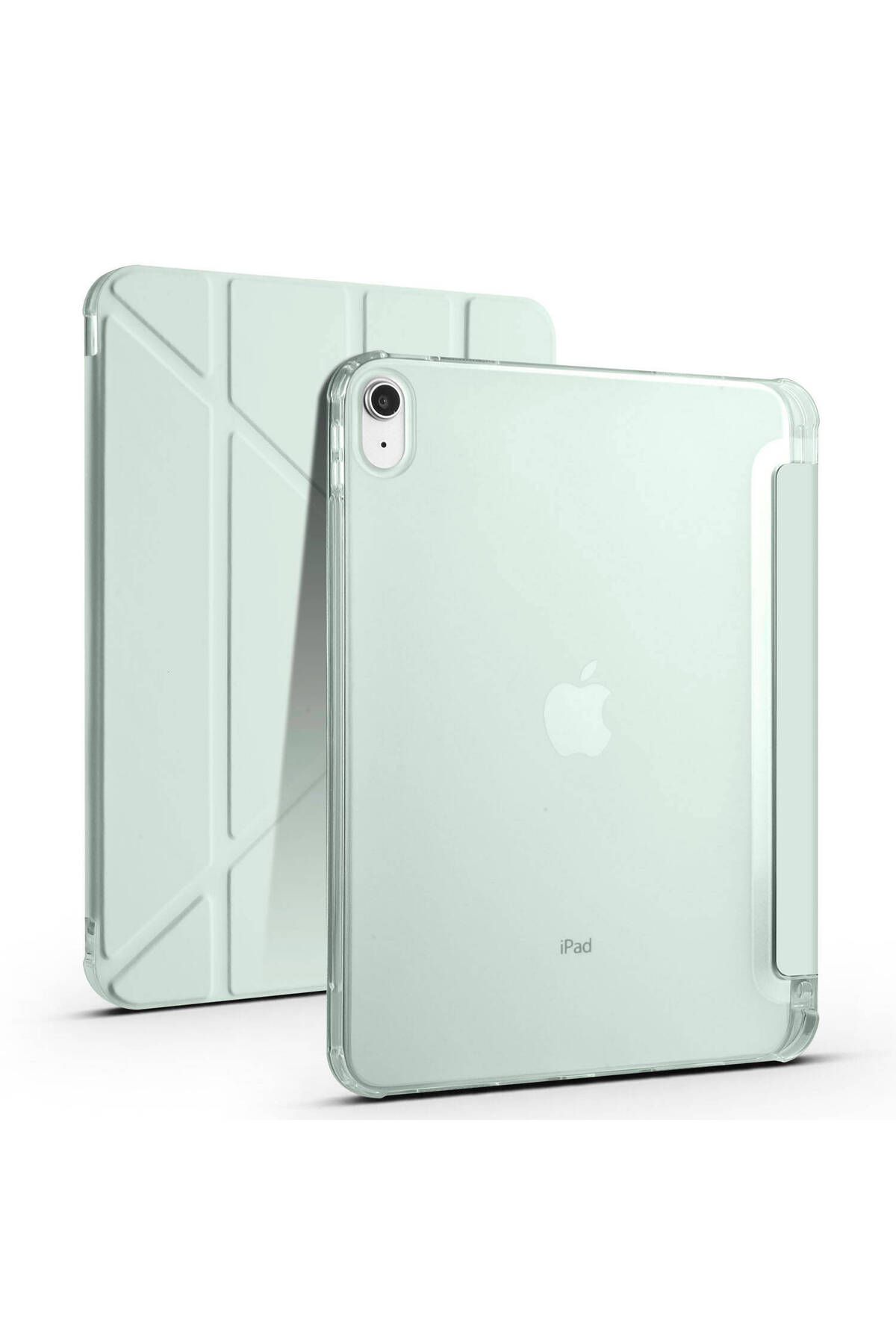 Alan Tech-iPad 11Th Generation 2025 Case Zore Tri Folding Stand Case with Pen Compartment - Navy Blue 5