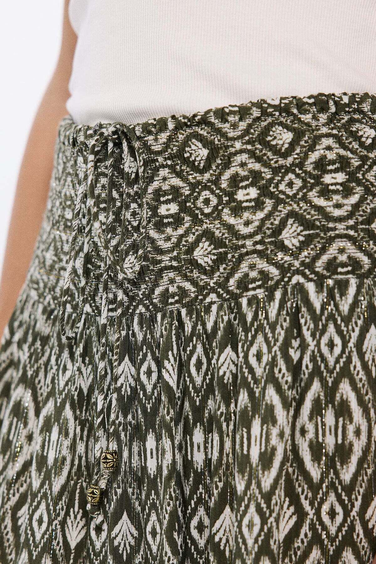 Springfield-Midi Skirt With Elastic Waist 2
