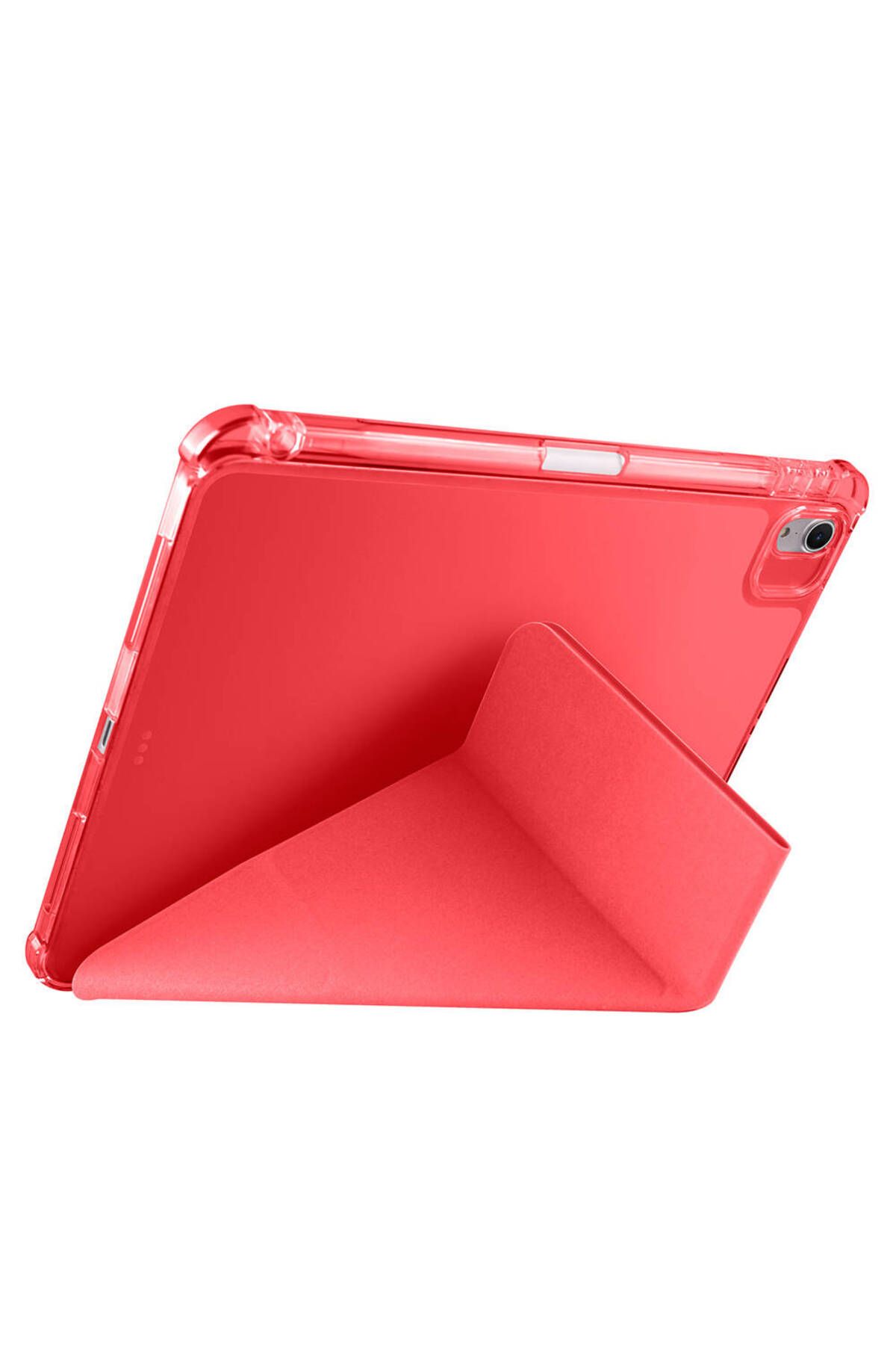 Alan Tech-iPad Air 11 2025 M3 Case Zore Tri Folding Stand Case with Pen Compartment - Navy Blue 3