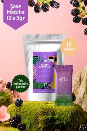 Mim and More Berry Matcha Tekli Şase – 12 Günlük Özel Paket, 12x3 Gr