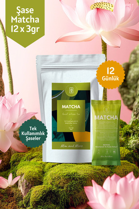 Mim and More Saf Matcha Tekli Şase – 12 Günlük Özel Paket, 12x3 Gr