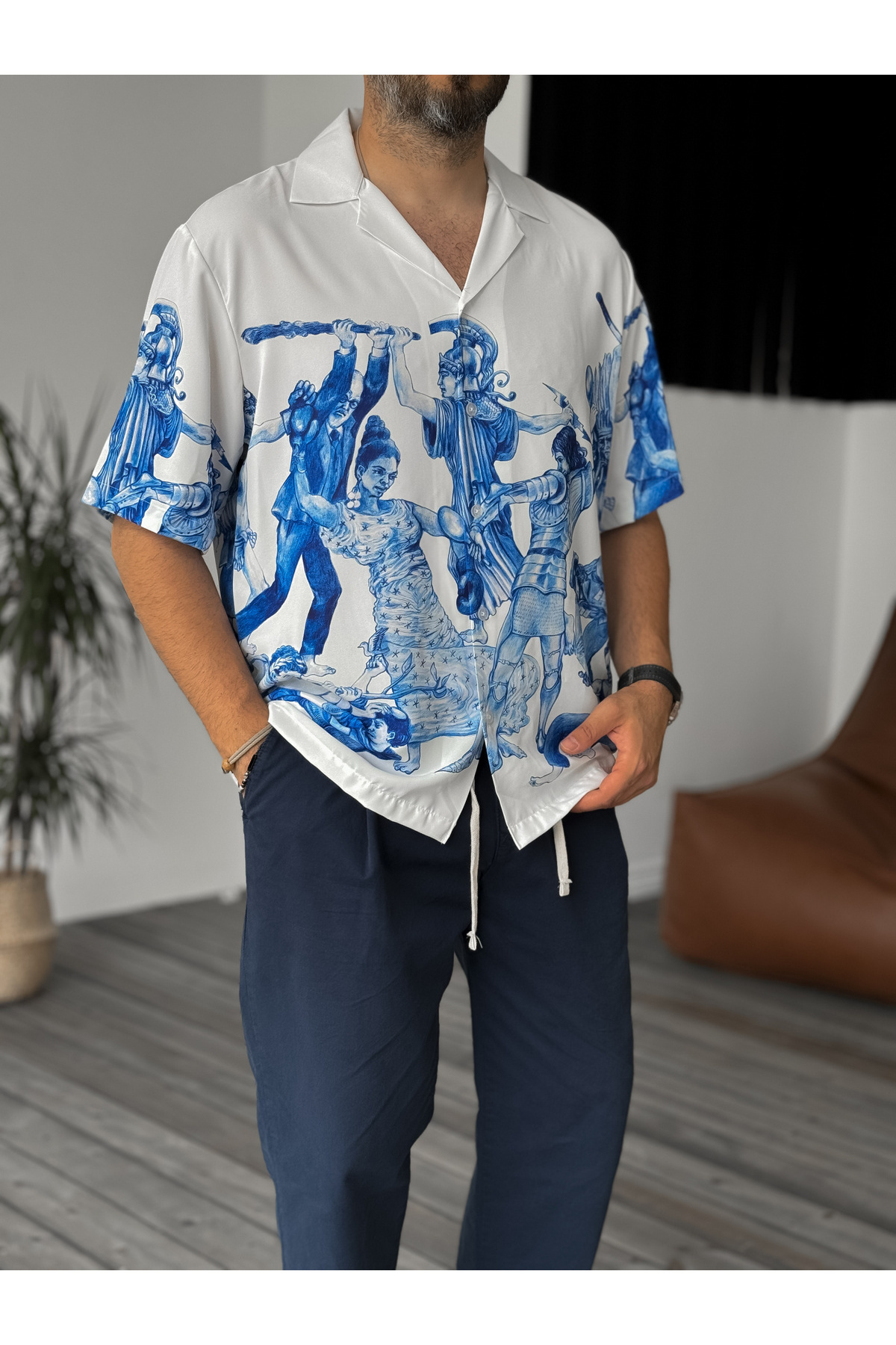 BYBASICMAN-Short Sleeve Gor Vechicle C-1700 Ethnicity Shirt 3