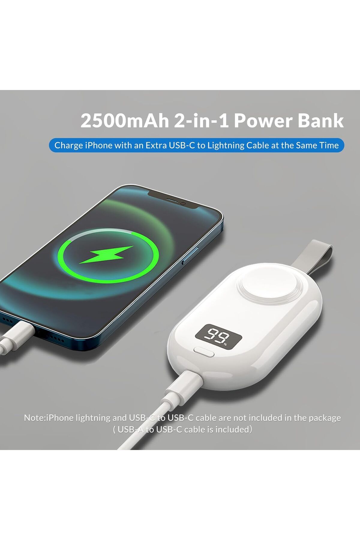fulina-Portable Charger for Apple Watch,2500mAh Wireless Fast Charging,Charger for Apple Watch Series 5