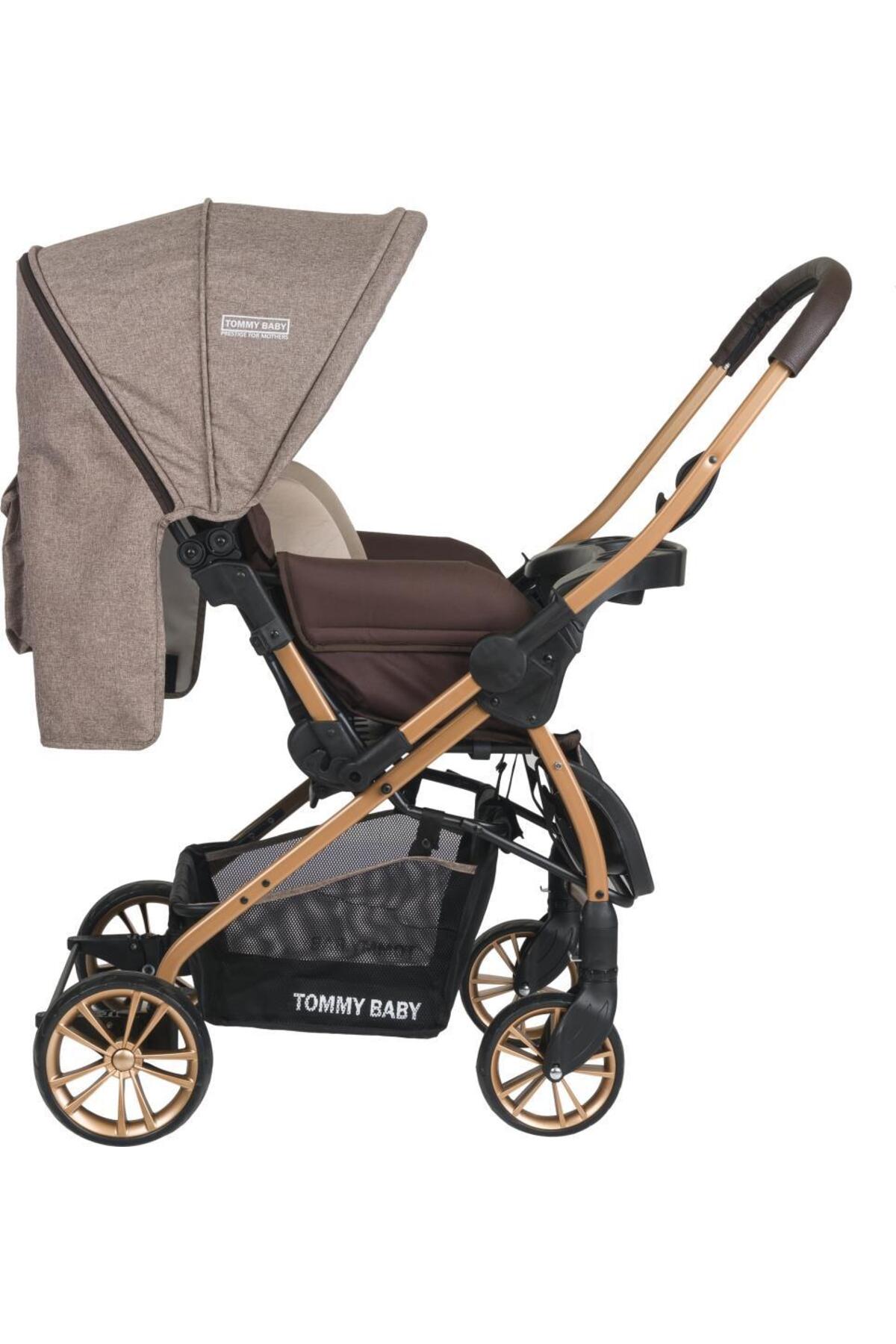 Tommybaby TB-980 Gold Çift Yönlü Bebek Arabası Puset fotoğrafı 3 (önizleme)