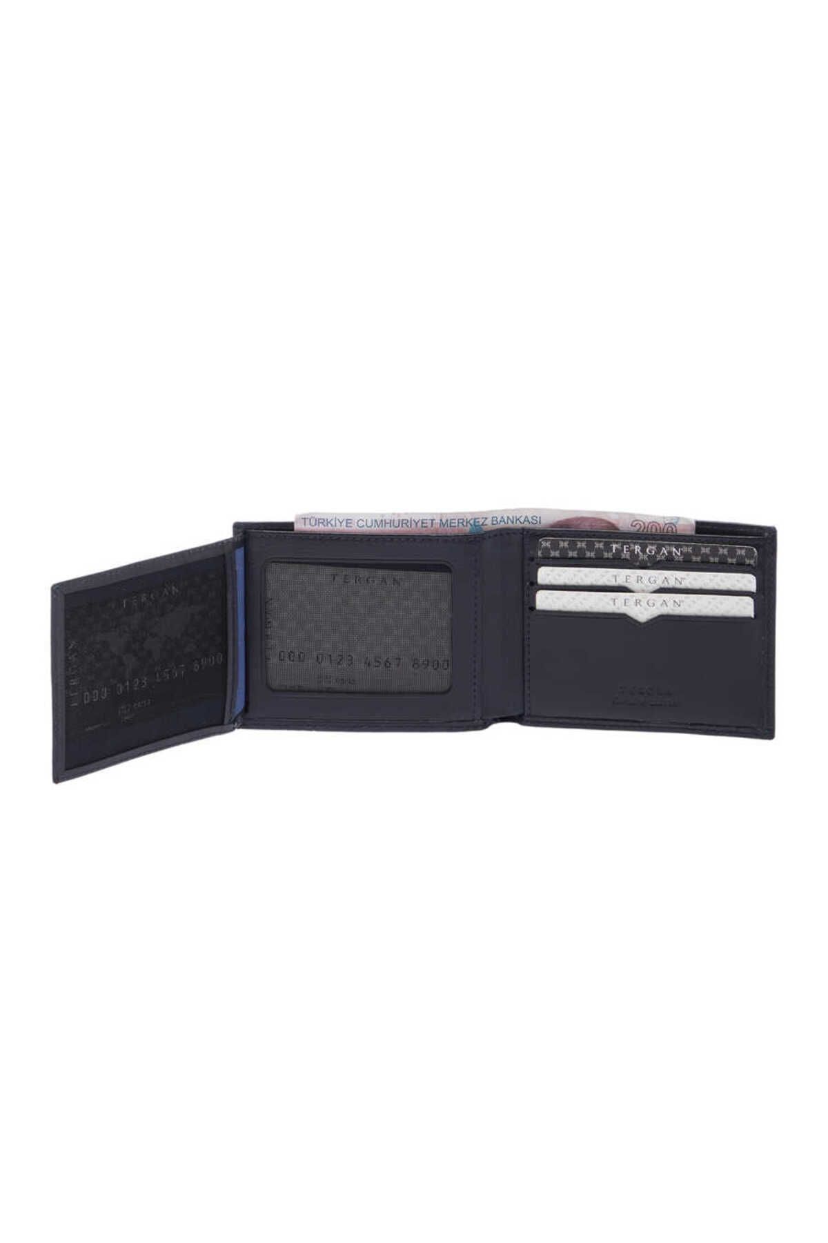 Tergan-Ανδρικό πορτοφόλι Navy Blue από γνήσιο δέρμα - S1ce 00001228 -h86 3