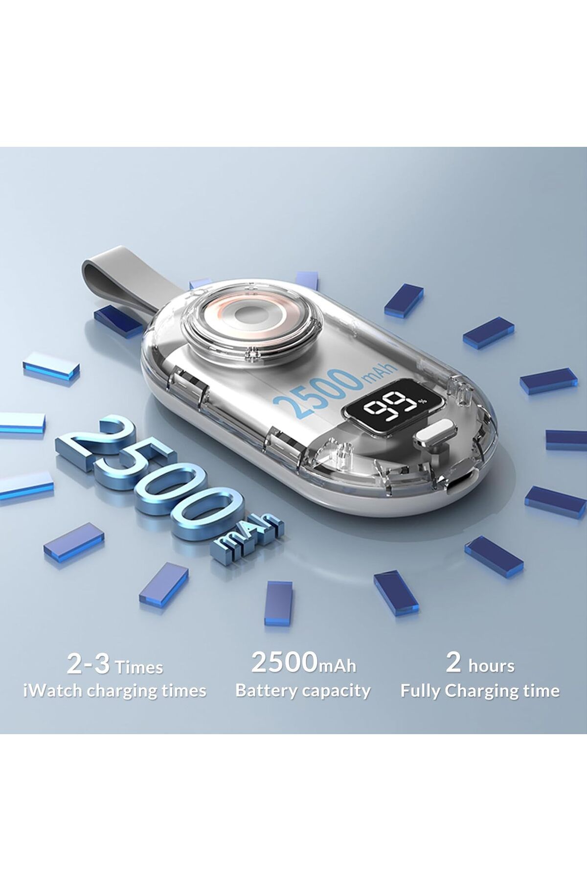 fulina-Portable Charger for Apple Watch,2500mAh Wireless Fast Charging,Charger for Apple Watch Series 7