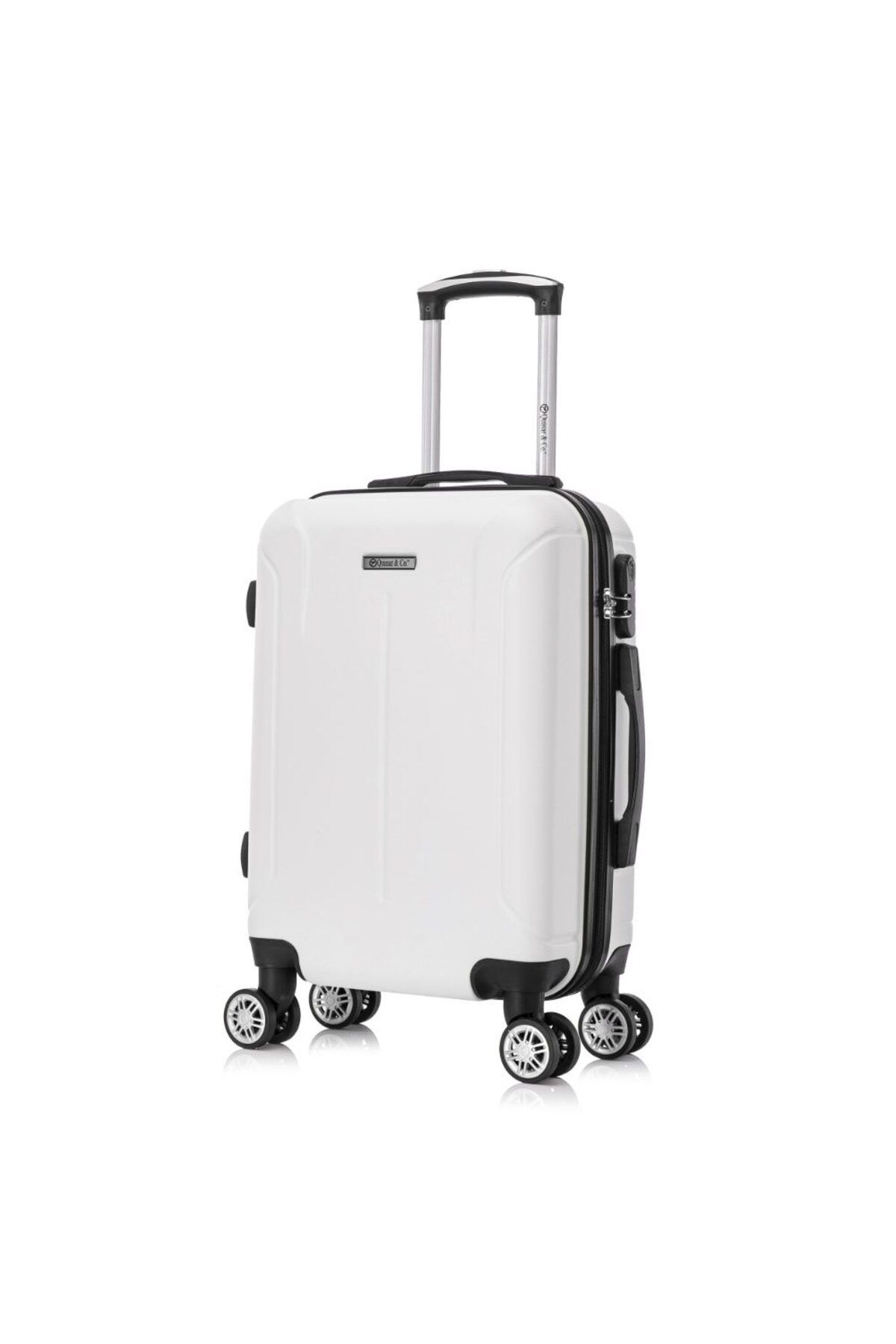 Quasar & Co.-Cabin Trolley,®, Smart model, Telescopic handle, code, 55x37x20cm, abs, White 1