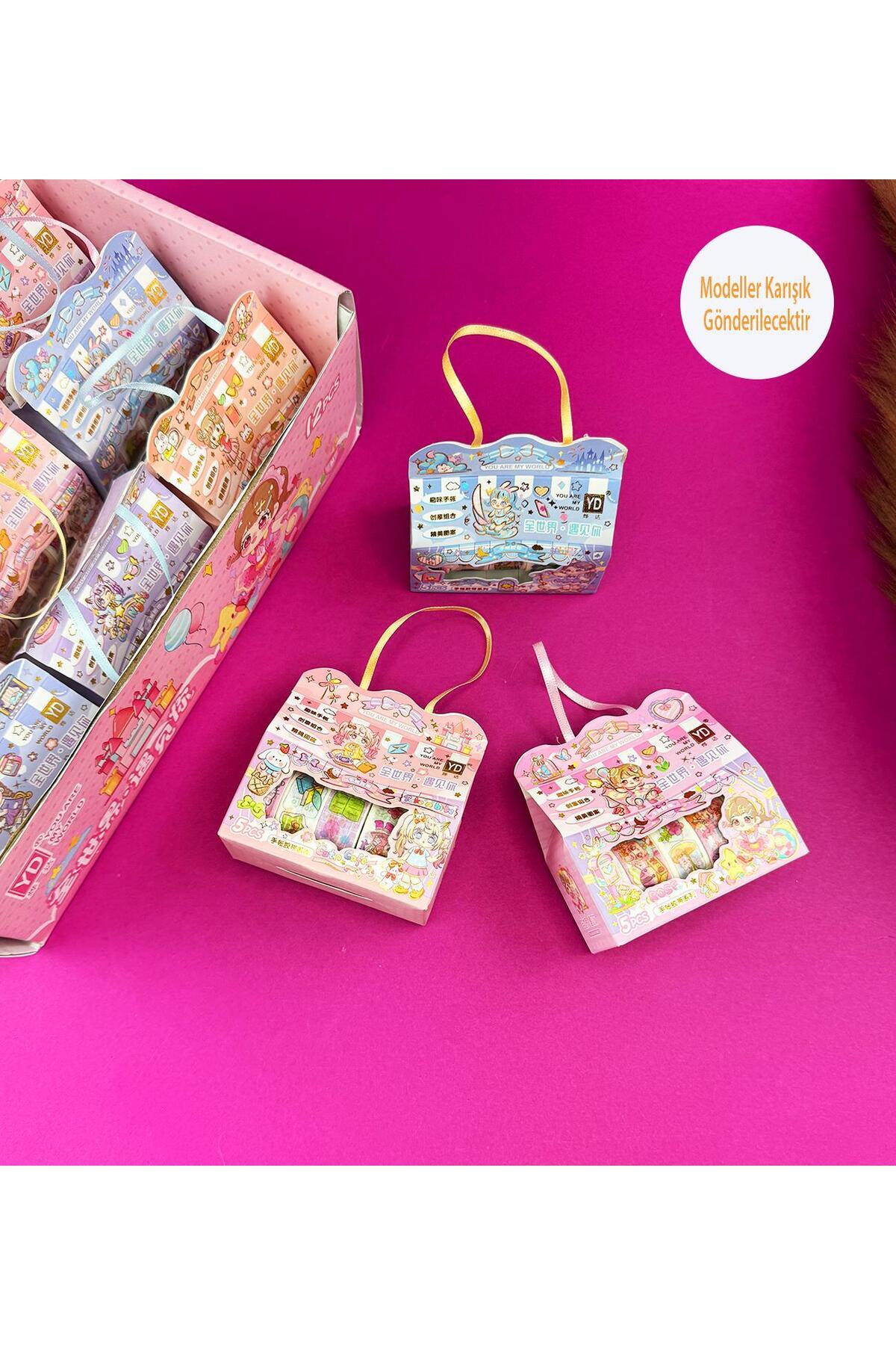 Gift Moda 5'li Kawaii Desenli Bant Seti