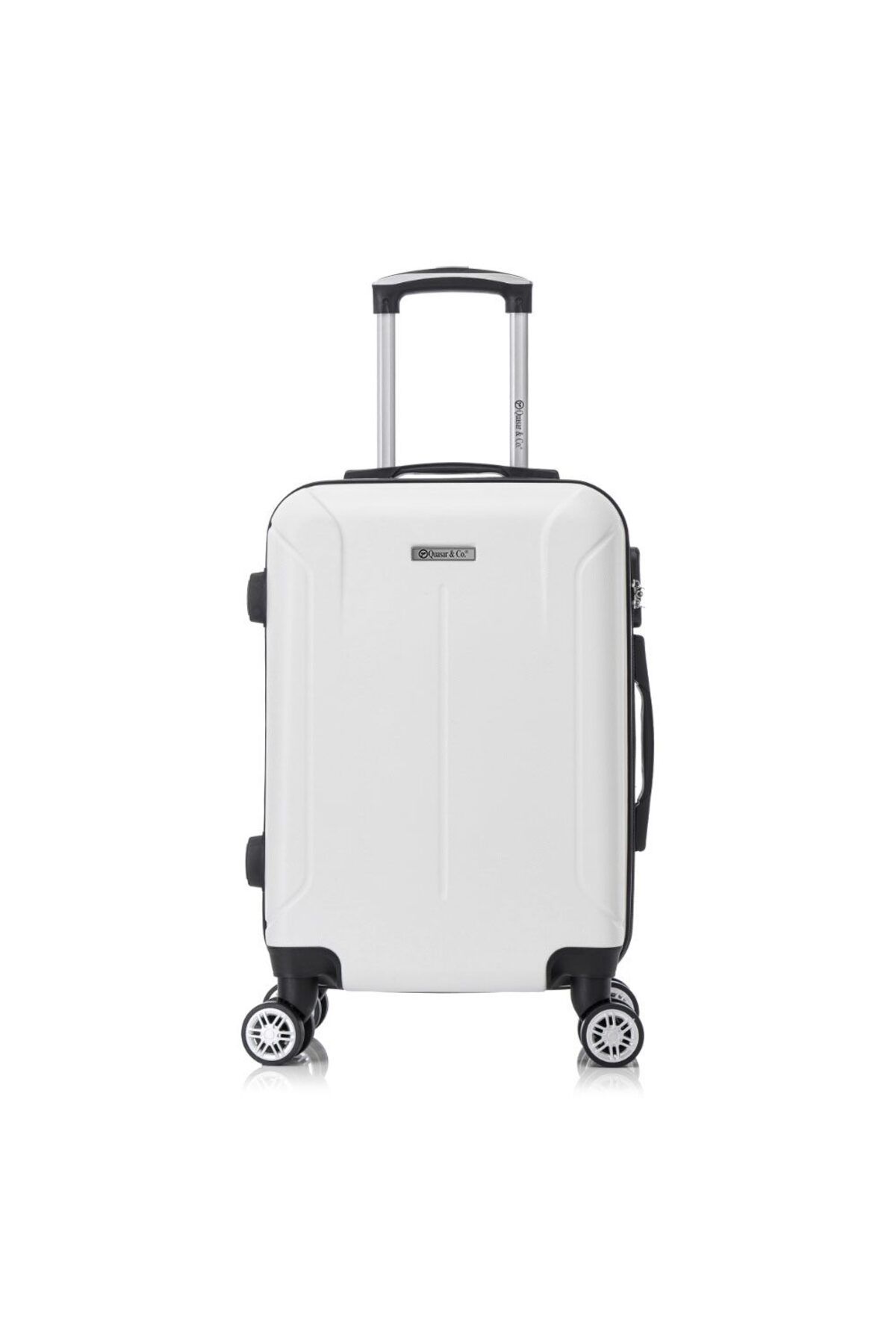 Quasar & Co.-Cabin Trolley,®, Smart model, Telescopic handle, code, 55x37x20cm, abs, White 2