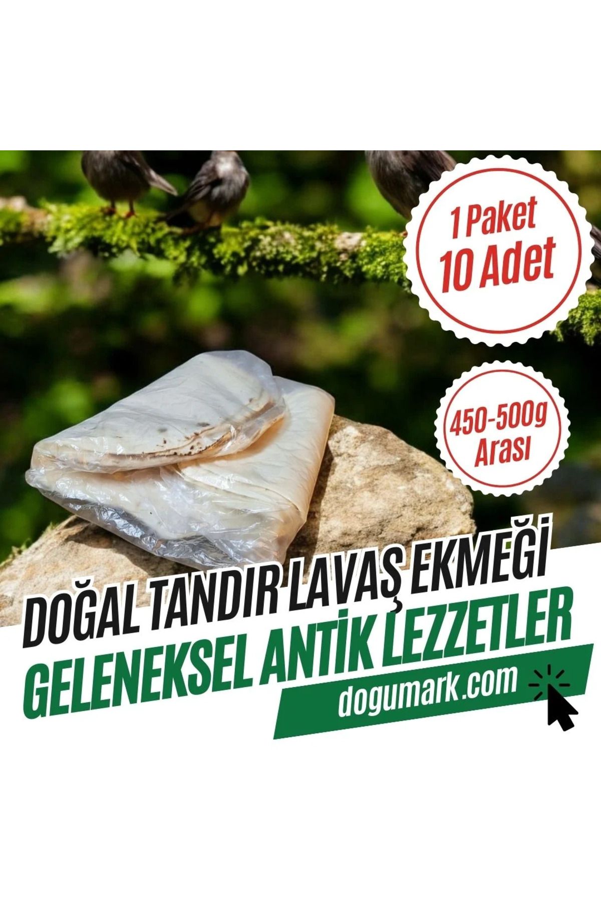 DoğuMark 1 Paket (10 ADET) Tandır Lavaş Ekmeği - Ince Acem Köy Lavaşı - 1 Paket (10 ADET)