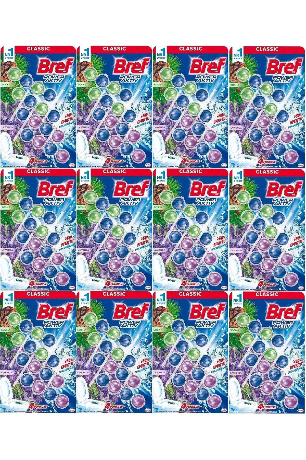 Bref Power Aktiv Klozet Bloğu Çam Ve Lavanta Kokulu (48 Lİ SET) (12PK*4)