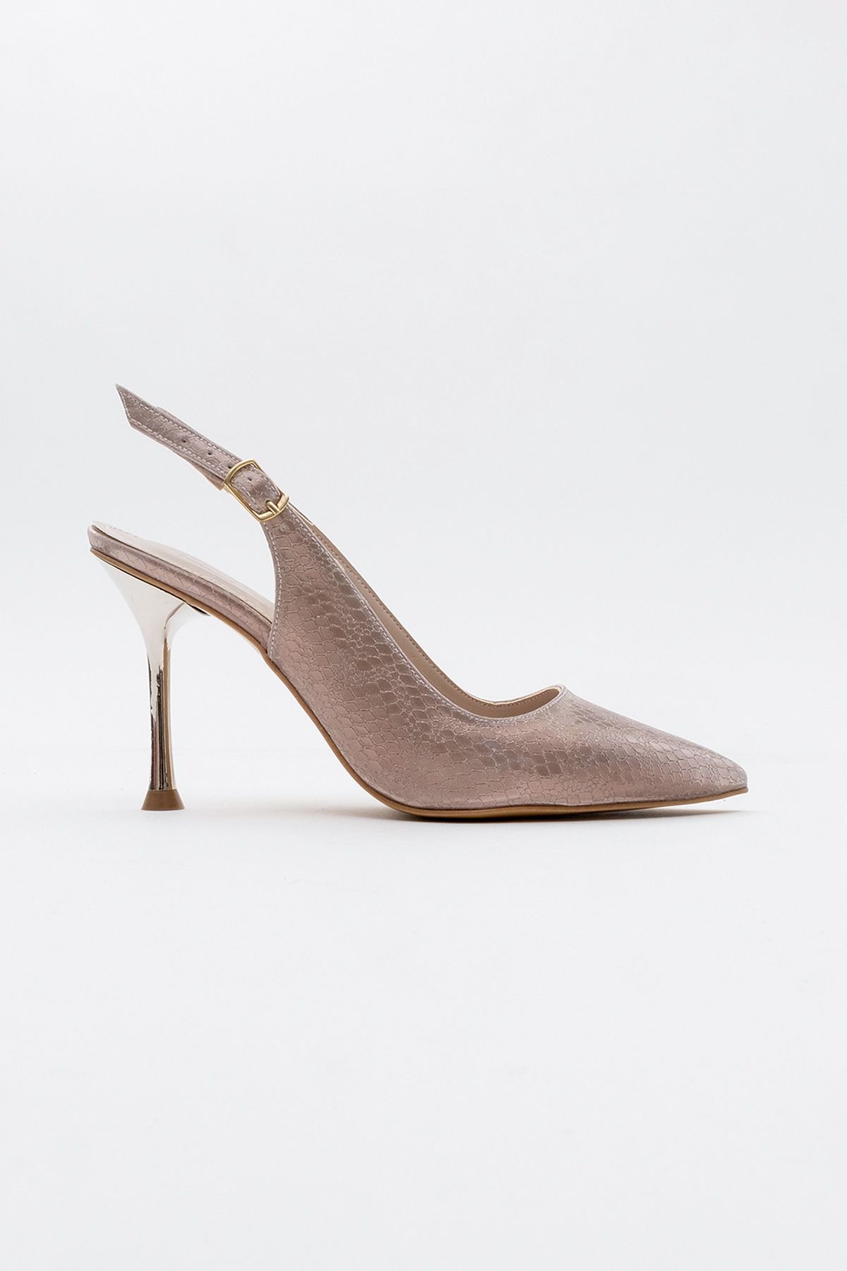 استیلتو صورتی زنانه کفش پاشنه بلند الگوی گل رز Orfo luvishoes