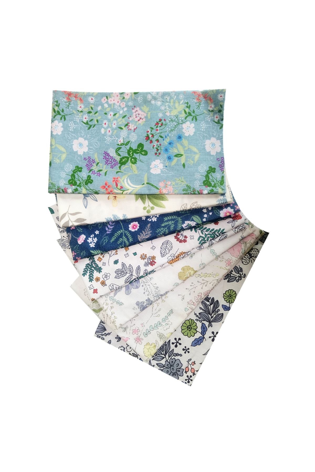 Choice-25cm x 20cm XWBZ-7pcs -618 7-8 Pieces 9.8"X 7.87" (25cm X 20cm) Floral Printed Cotton Fabric Bundle 1